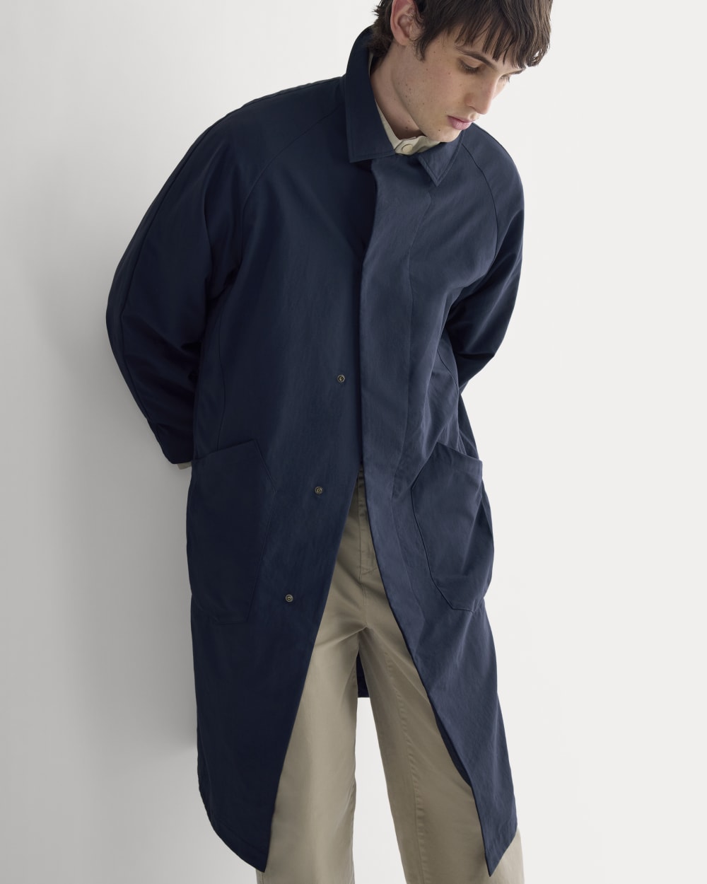 Everlane Re:Cycled Nylon Mac Coat In Deep Navy, Size XL Everlane Re:Cycled Nylon Mac Coat In Deep Navy, Size XL