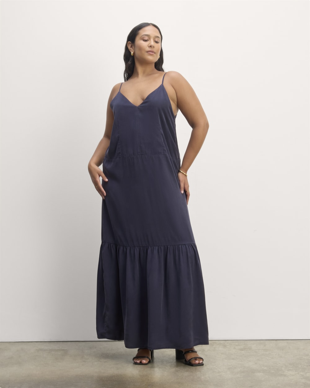 womens navy blue maxi dress The Long Weekend Dress in Butterlite