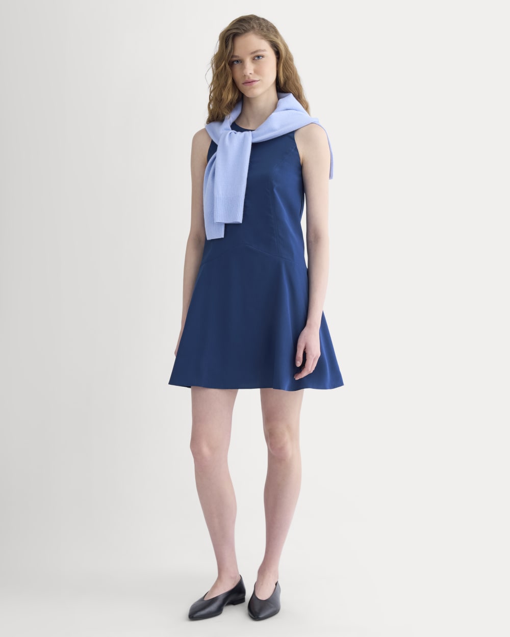 Drop Waist Mini Dress | Estate Blue Everlane Drop Waist Mini Dress | Estate Blue Everlane