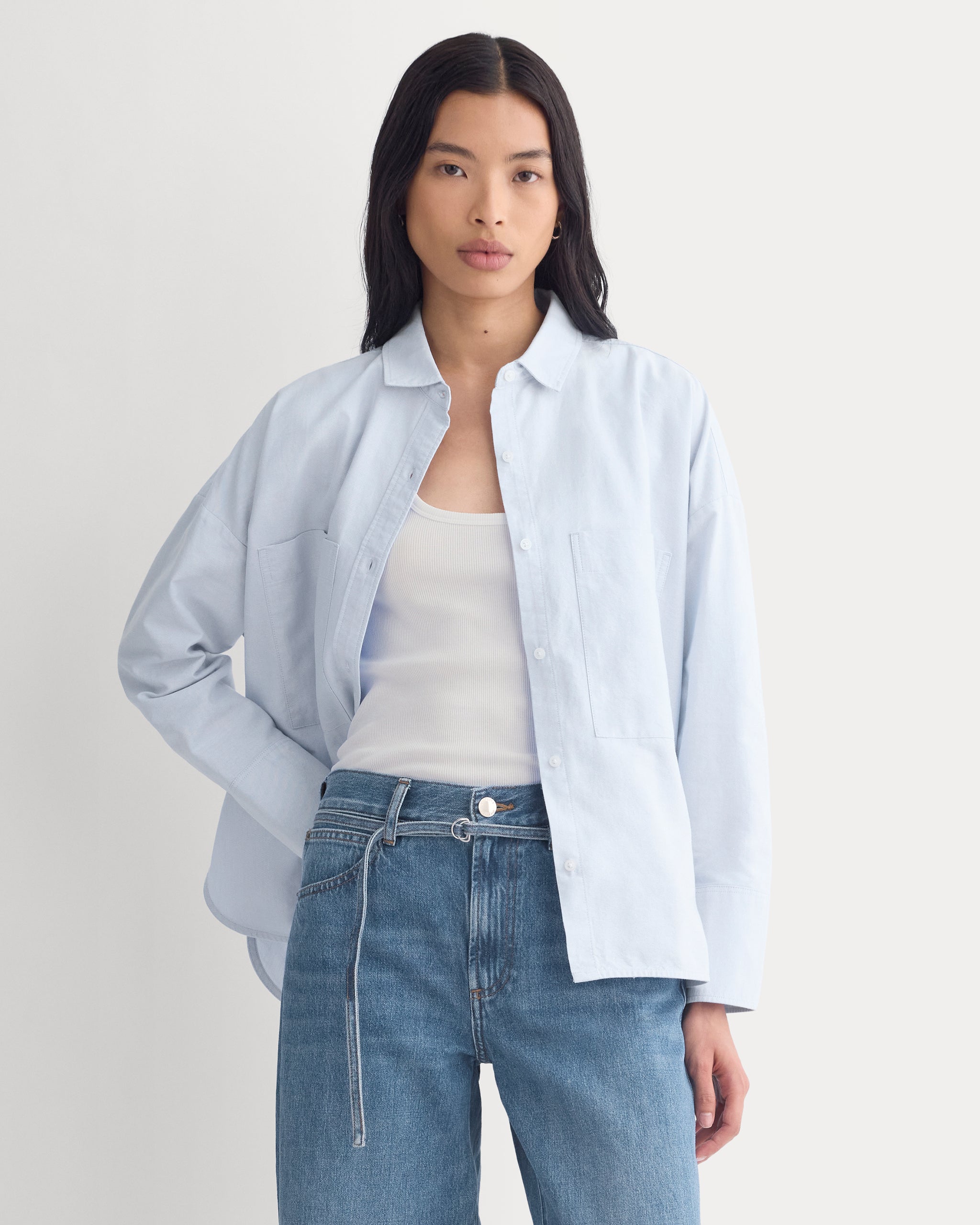 The Boxy Oxford | Light Blue