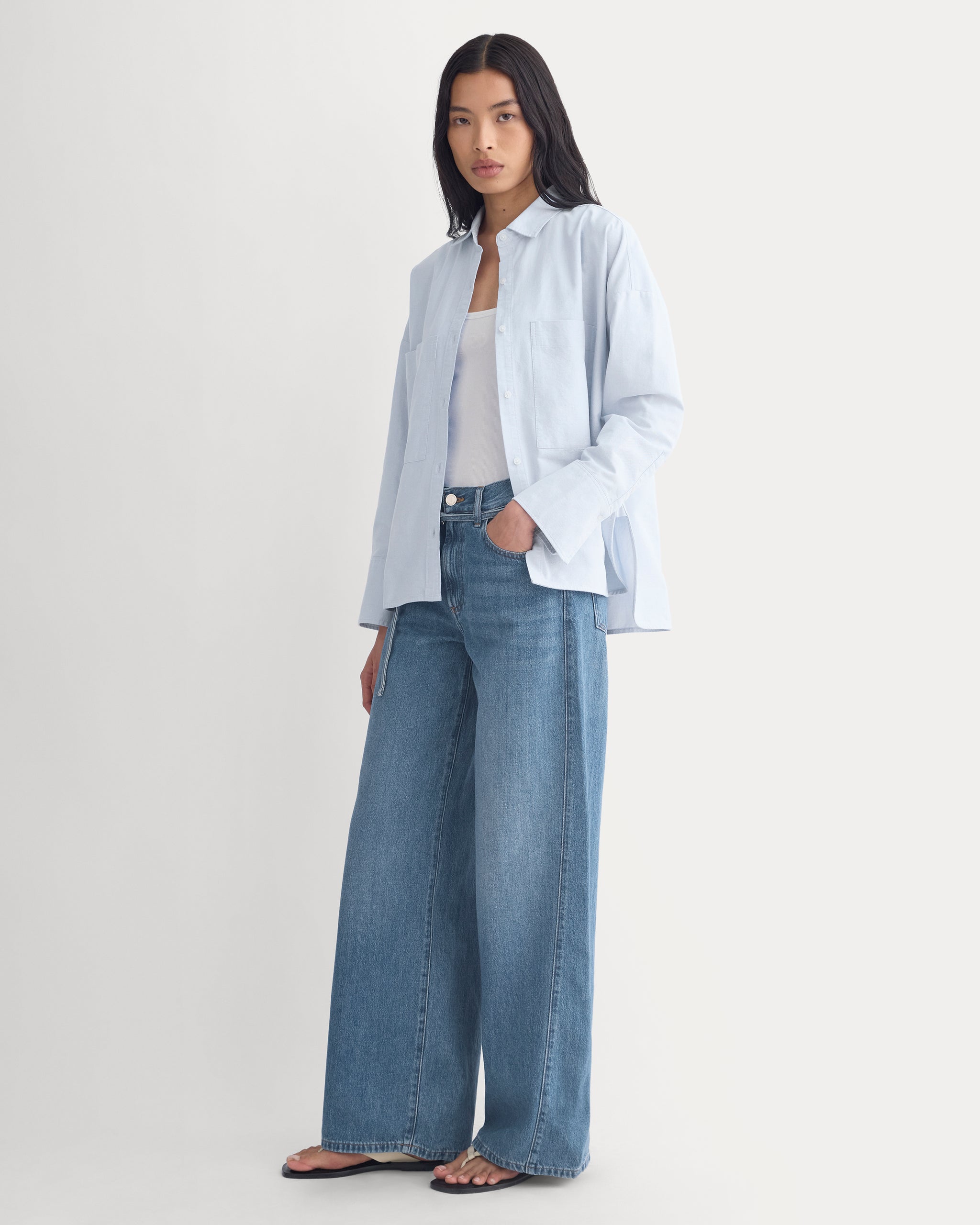 The Boxy Oxford | Light Blue