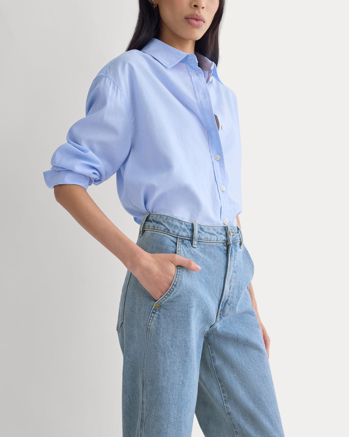 The Utility Barrel Pant | Light Indigo | Regular