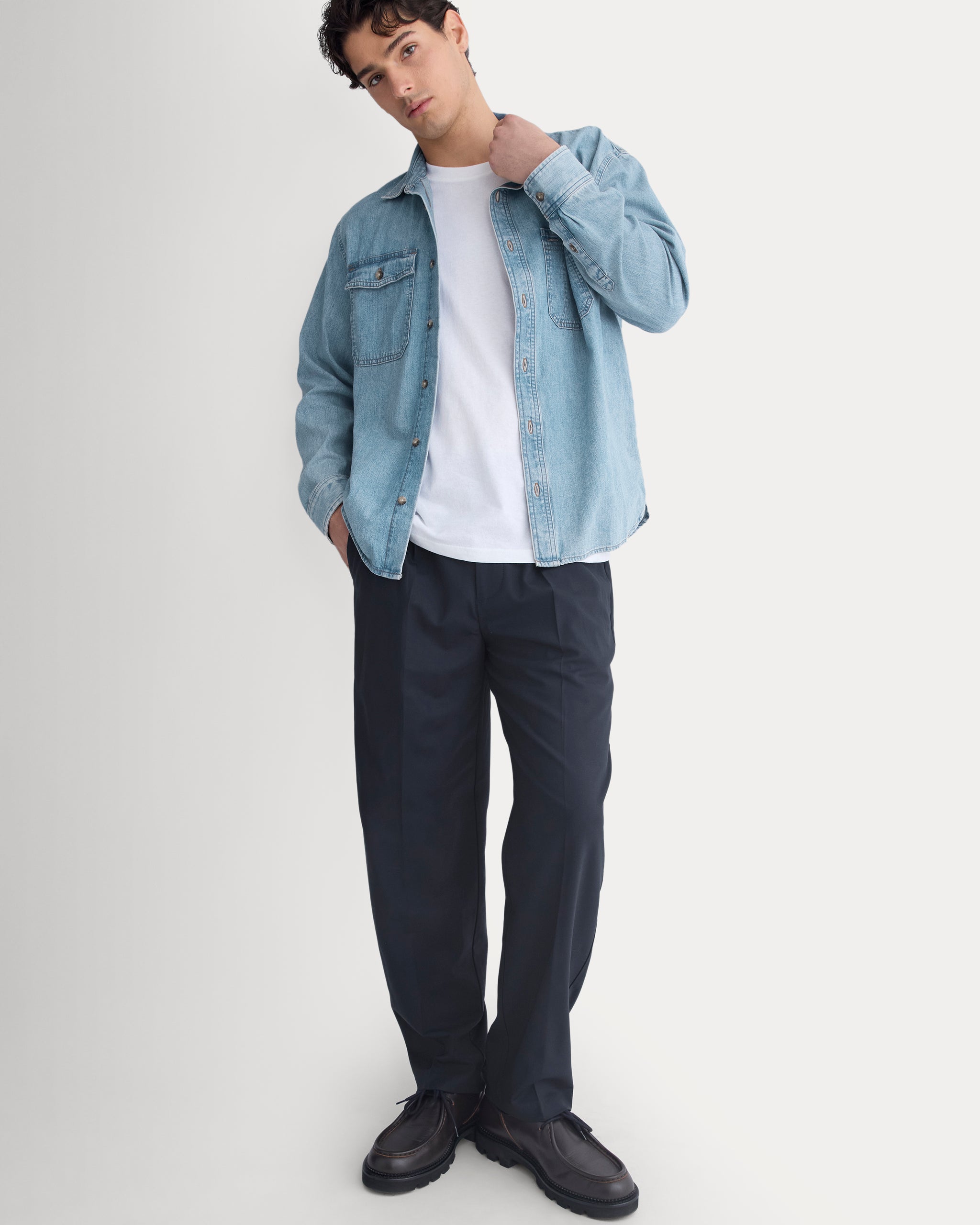 Tropical Wool Trouser | Dark Navy