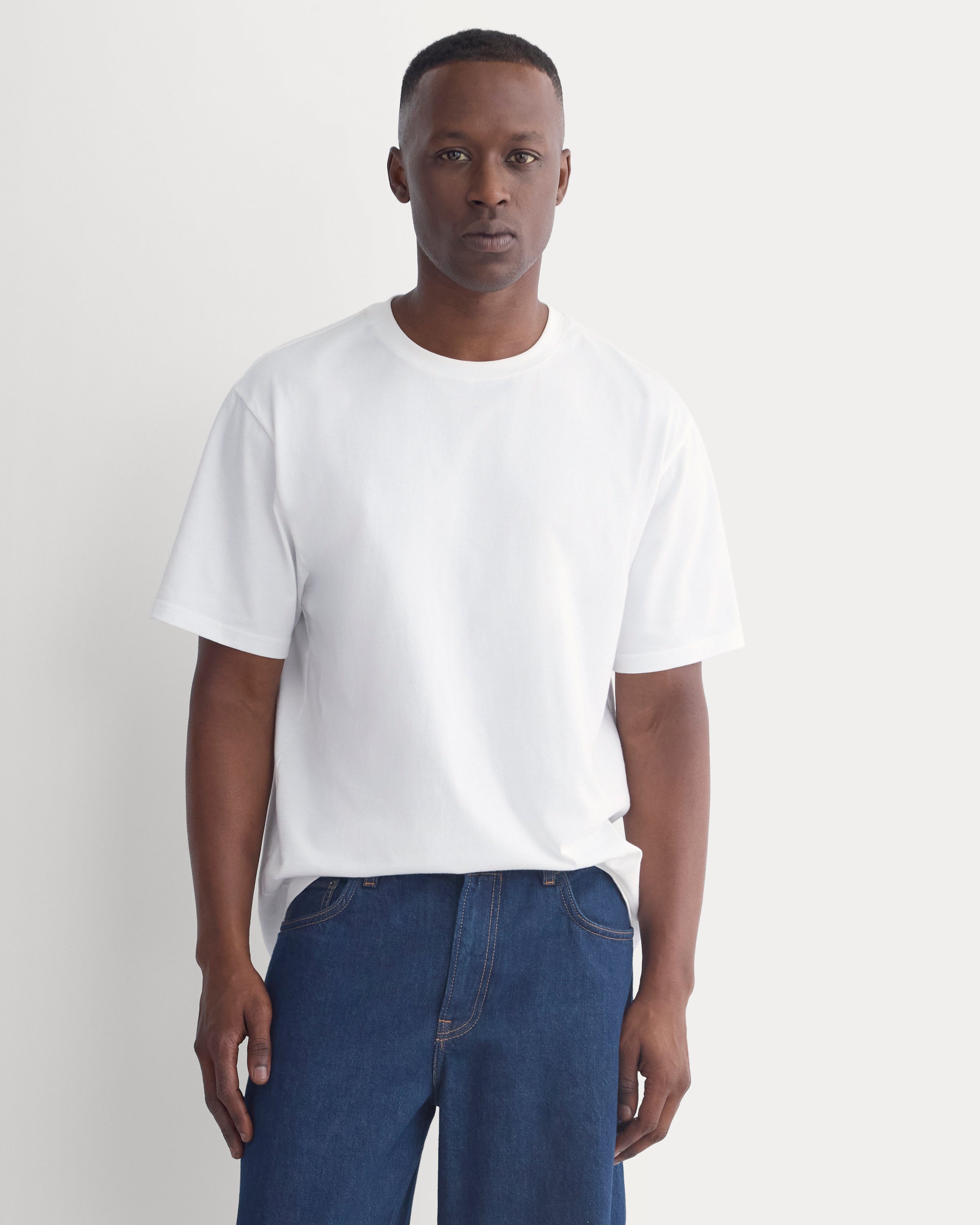 Archive Standard-Fit Cotton Crew | White – Everlane