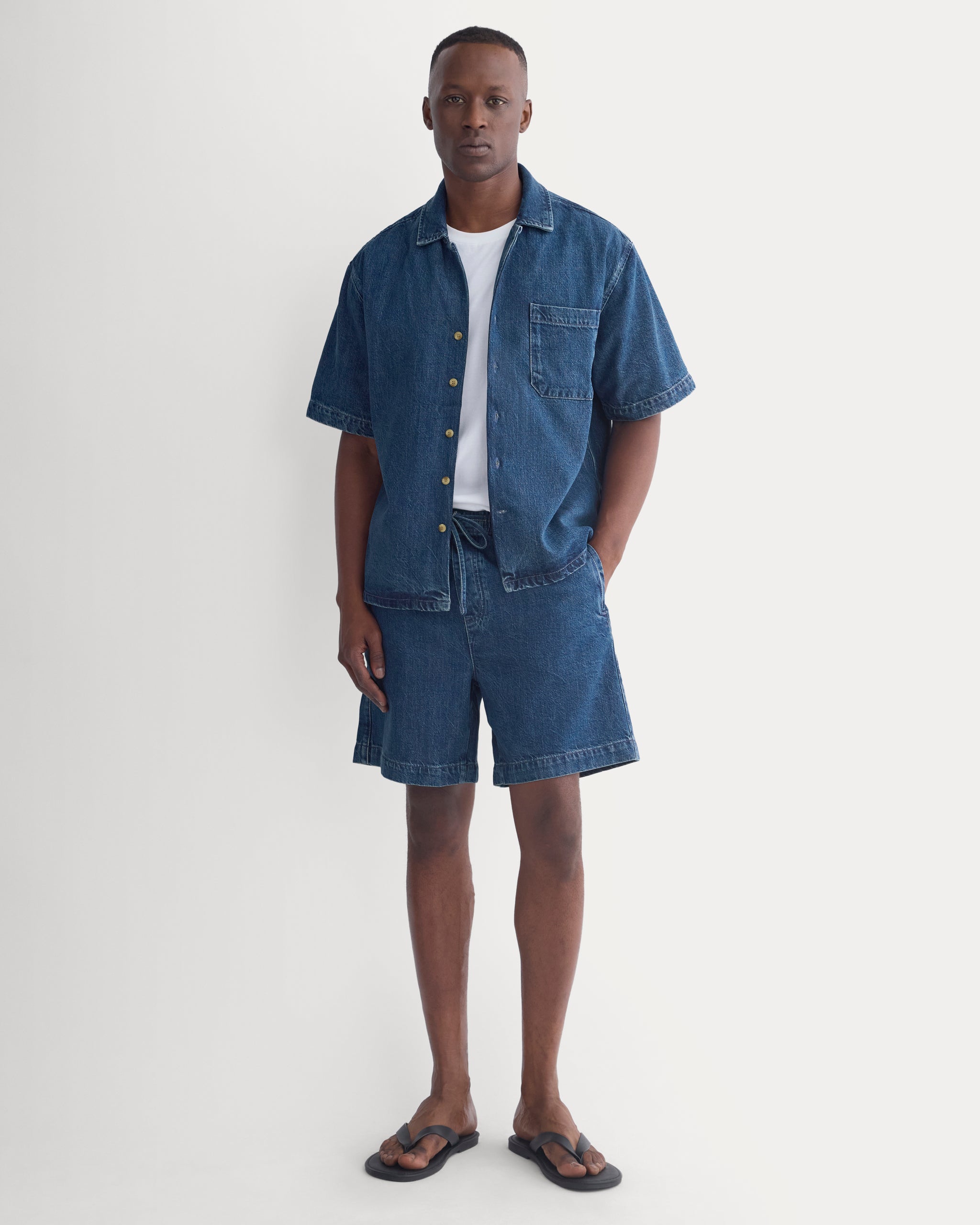 Lightweight Denim Easy Short | Medium Indigo