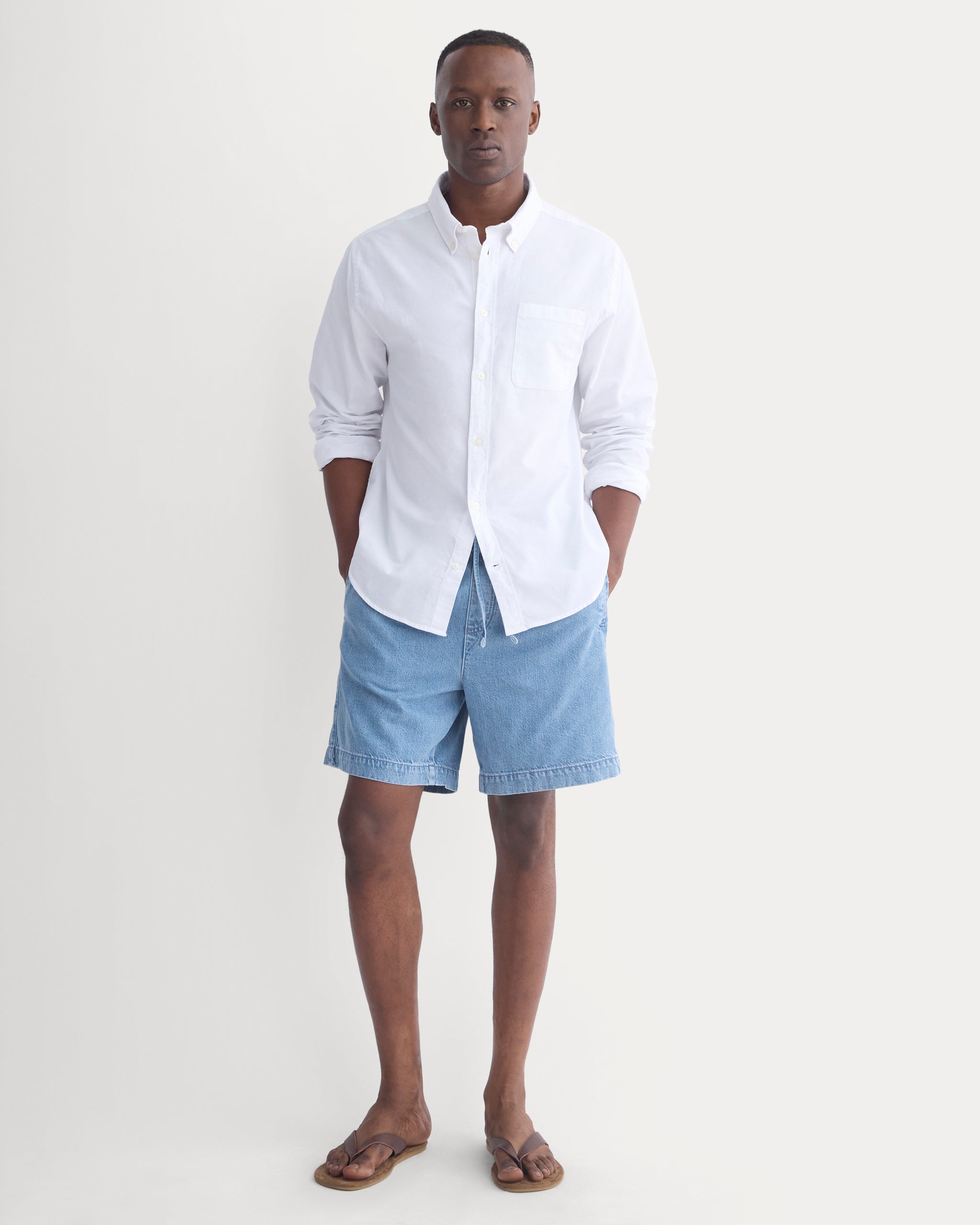 Lightweight Denim Easy Short | Light Indigo