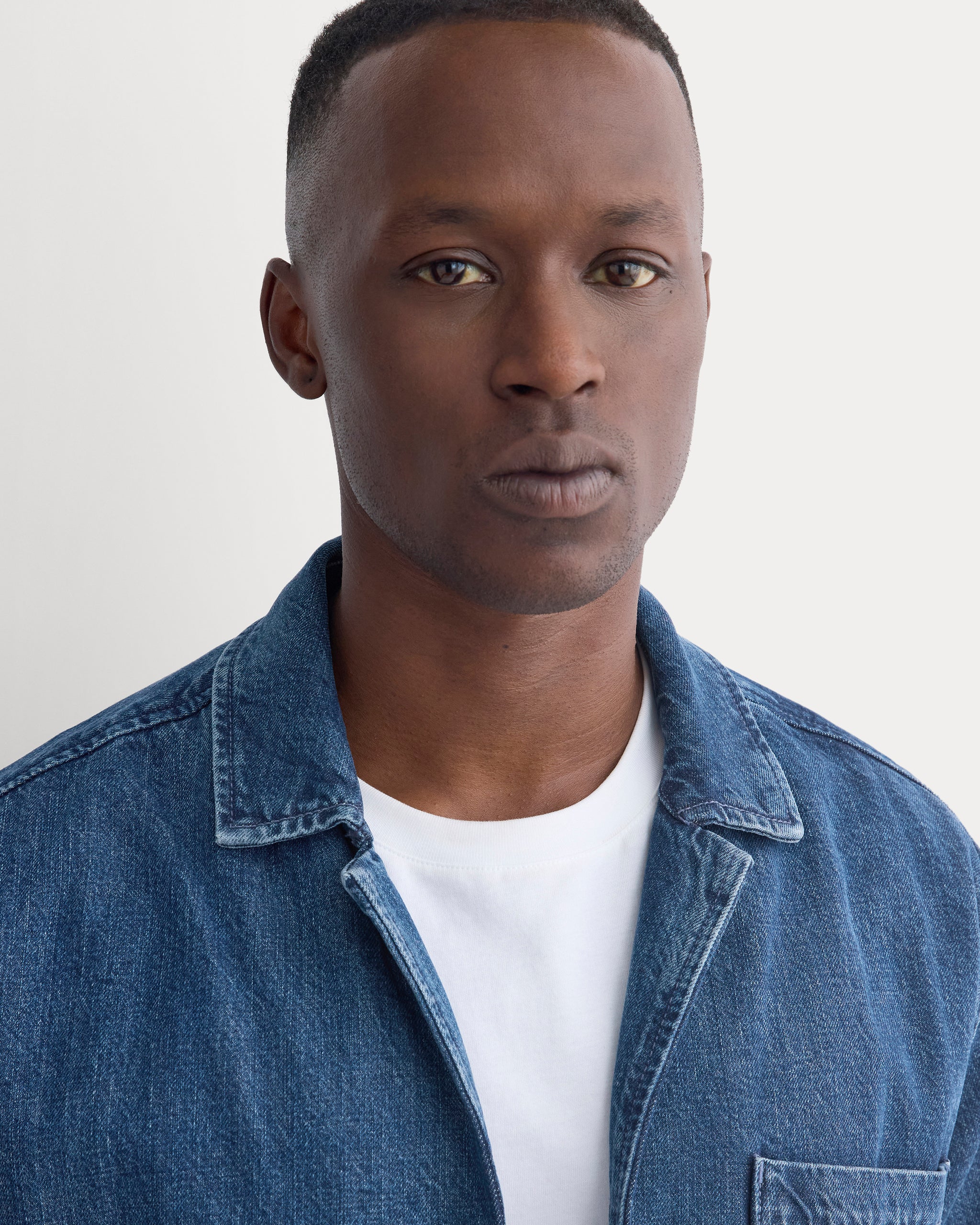 Lightweight Denim Resort Shirt | Medium Indigo