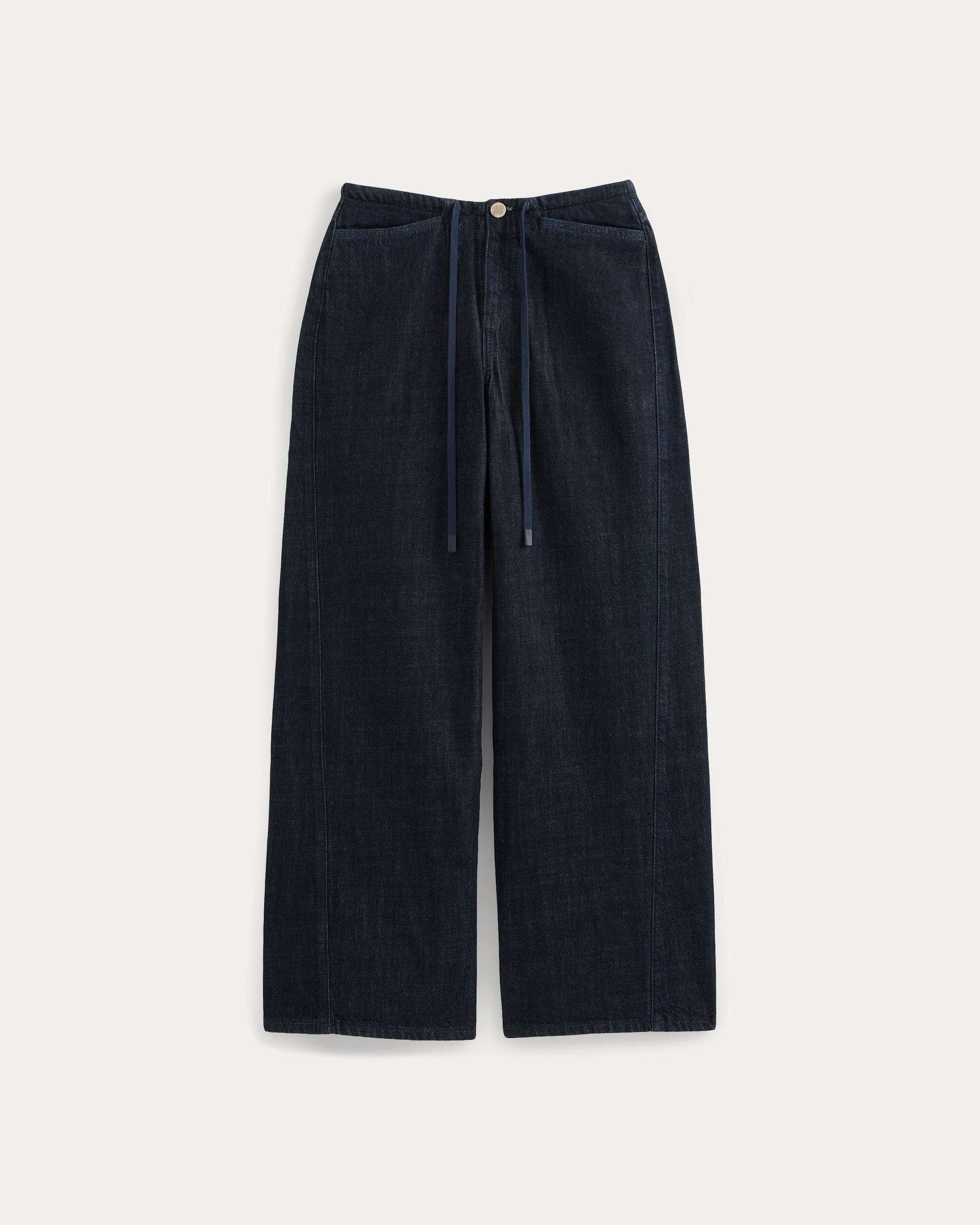 Low-Slung Tie-Front Jean | Dark Indigo