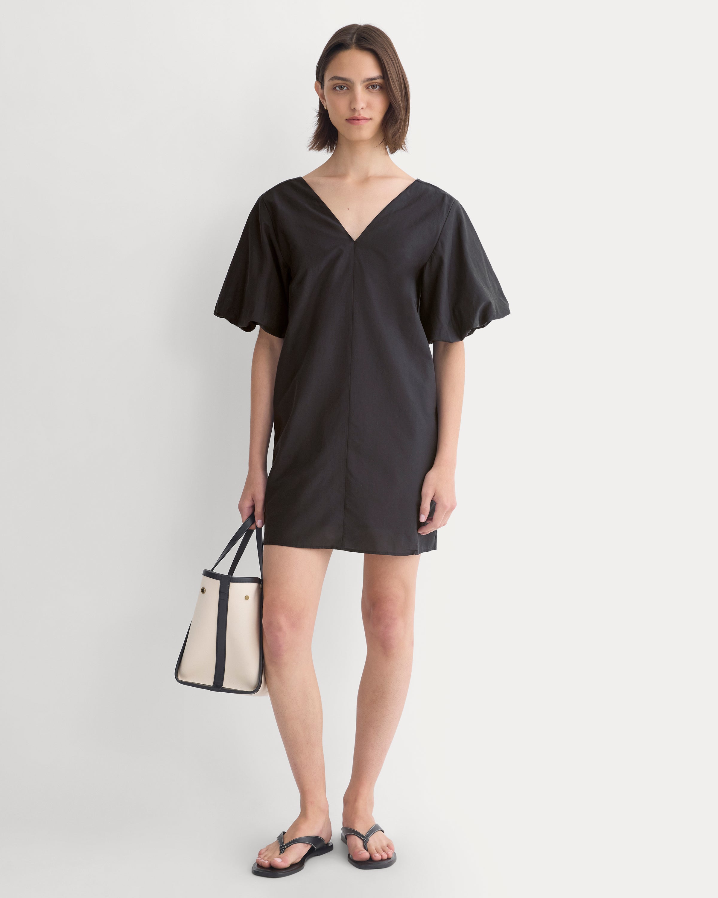 bubble dress short sleeve Short Bubble Sleeve V Neck Mini Dress  The Dress Outlet