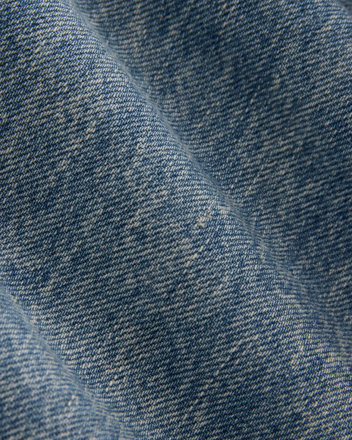 Cropped Trucker Jacket in Denim | Light Denim