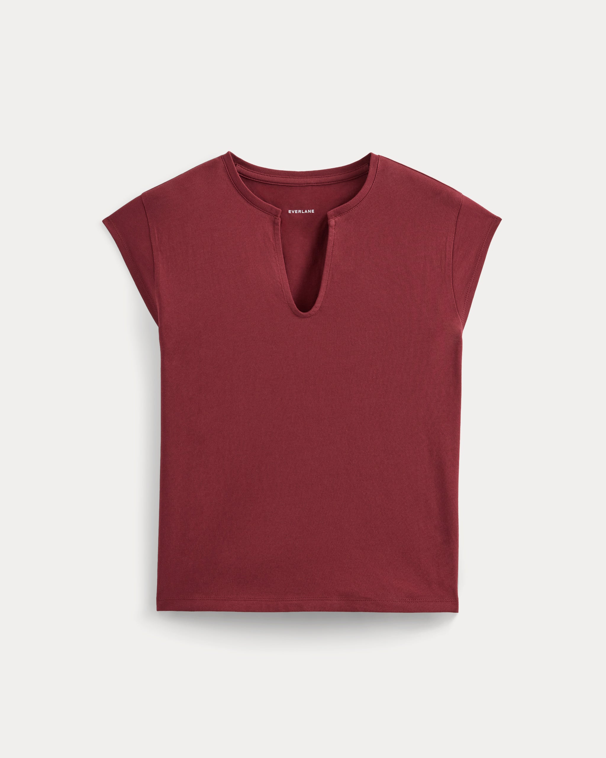 Tie-Back Tee in Organic Cotton | Cabernet