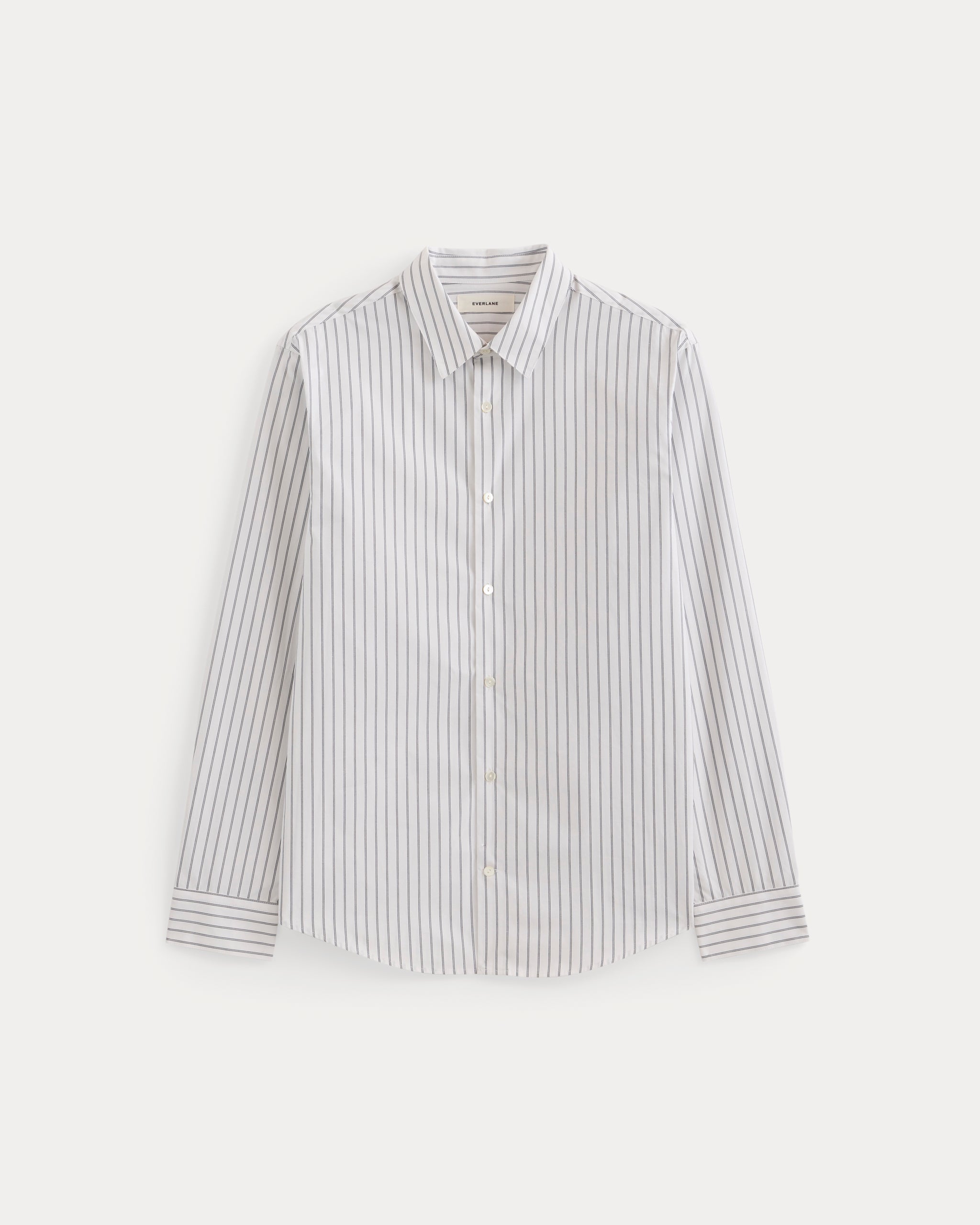 Slim-Fit Poplin Shirt | White Multi Stripe