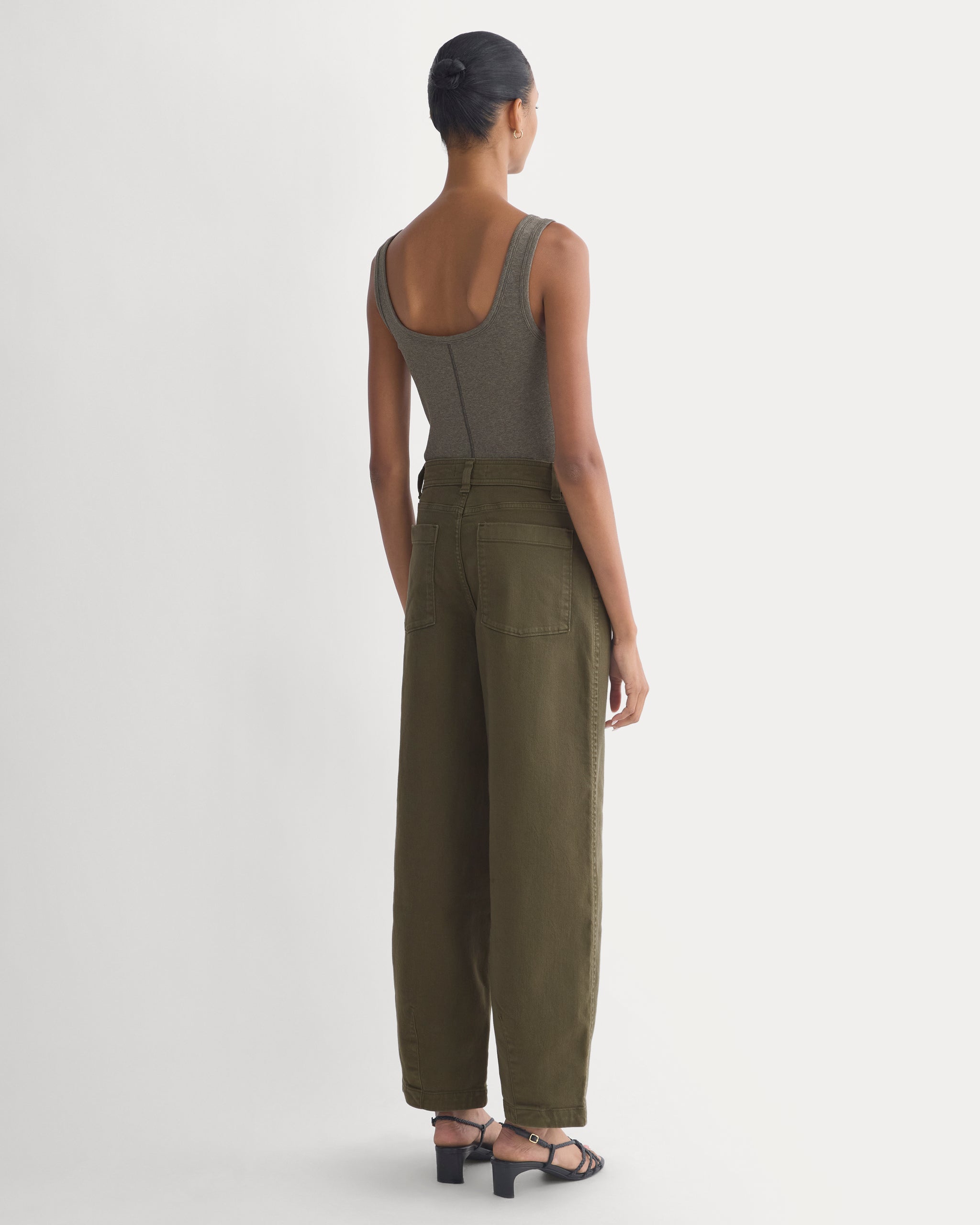 Utility Twill Barrel Pant | Olive Night | Regular