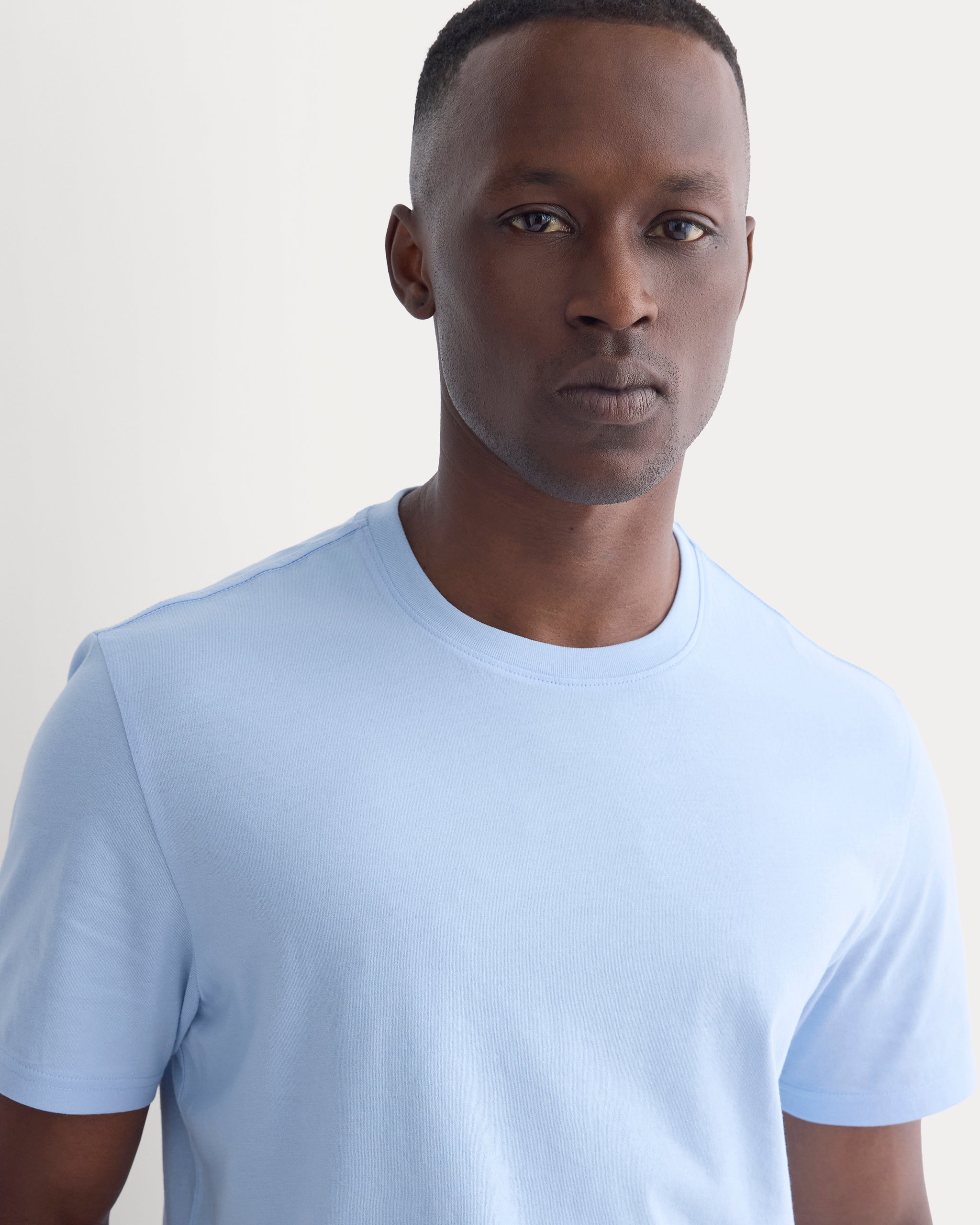 The Essential Organic Crew | Cashmere Blue