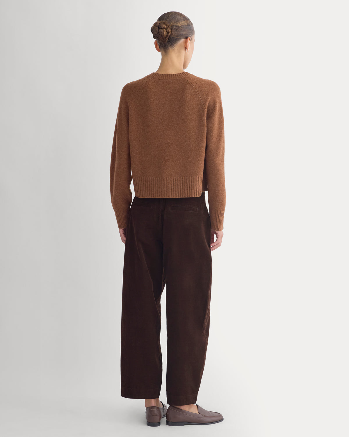 The Boxy Crew in Cashmere | Brown