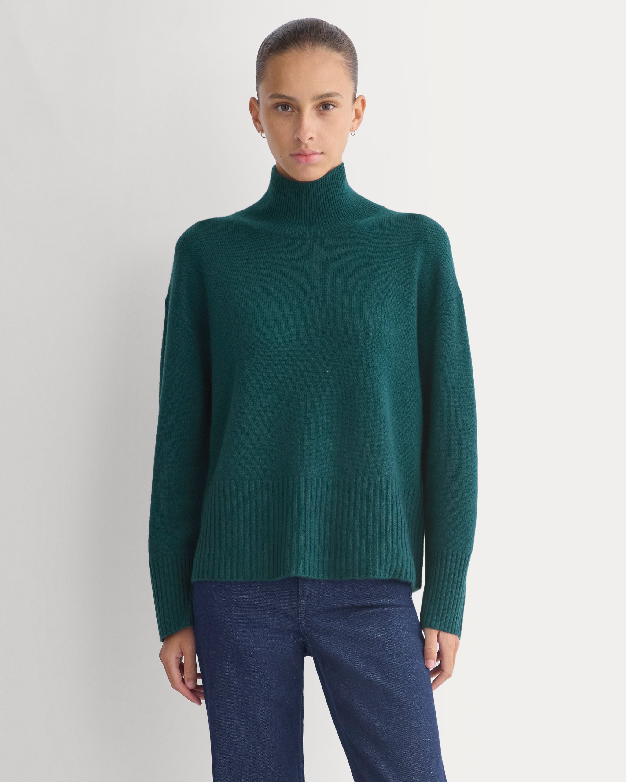 The Boxy Turtleneck in Cashmere | Ponderosa Pine