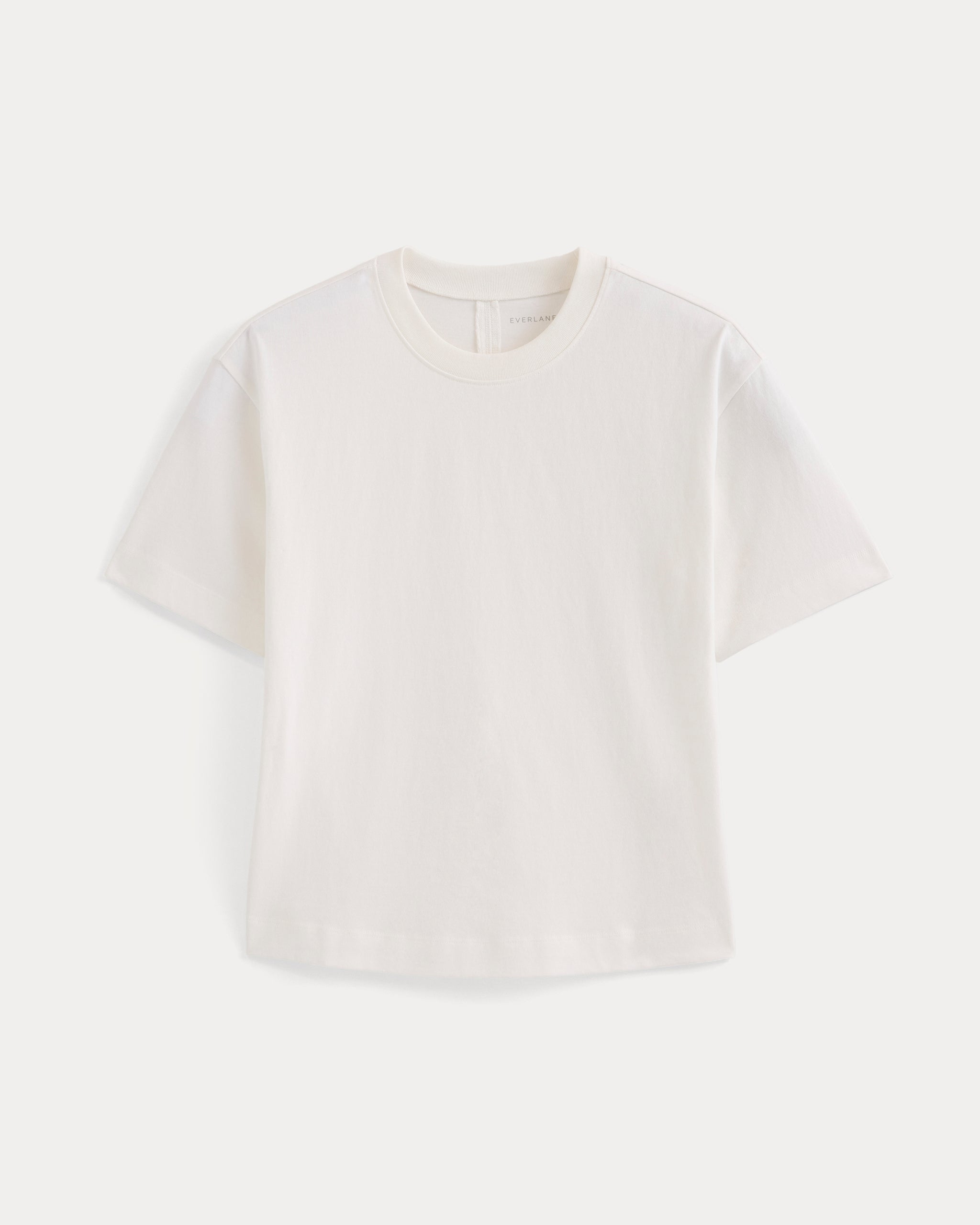 Premium Weight Back Slit Tee | White