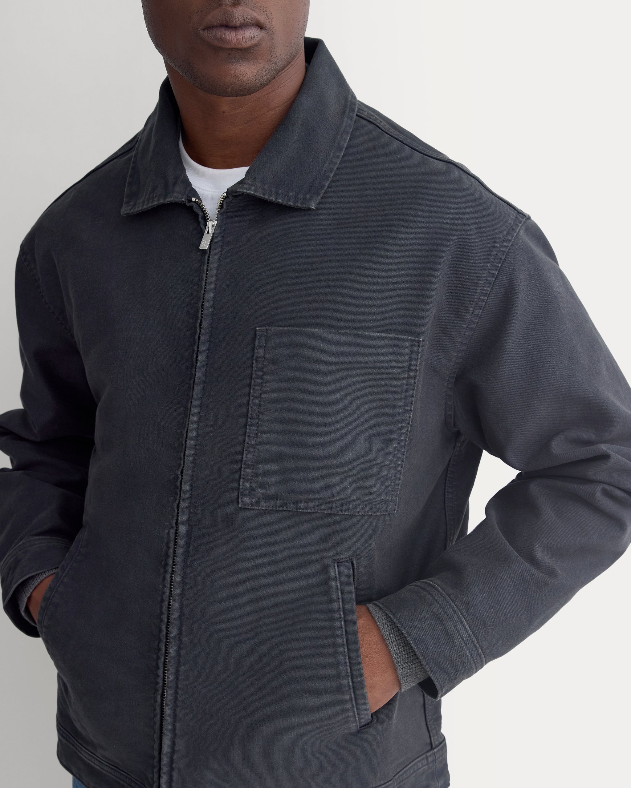 Brushed Cord Coach's Jacket | Black