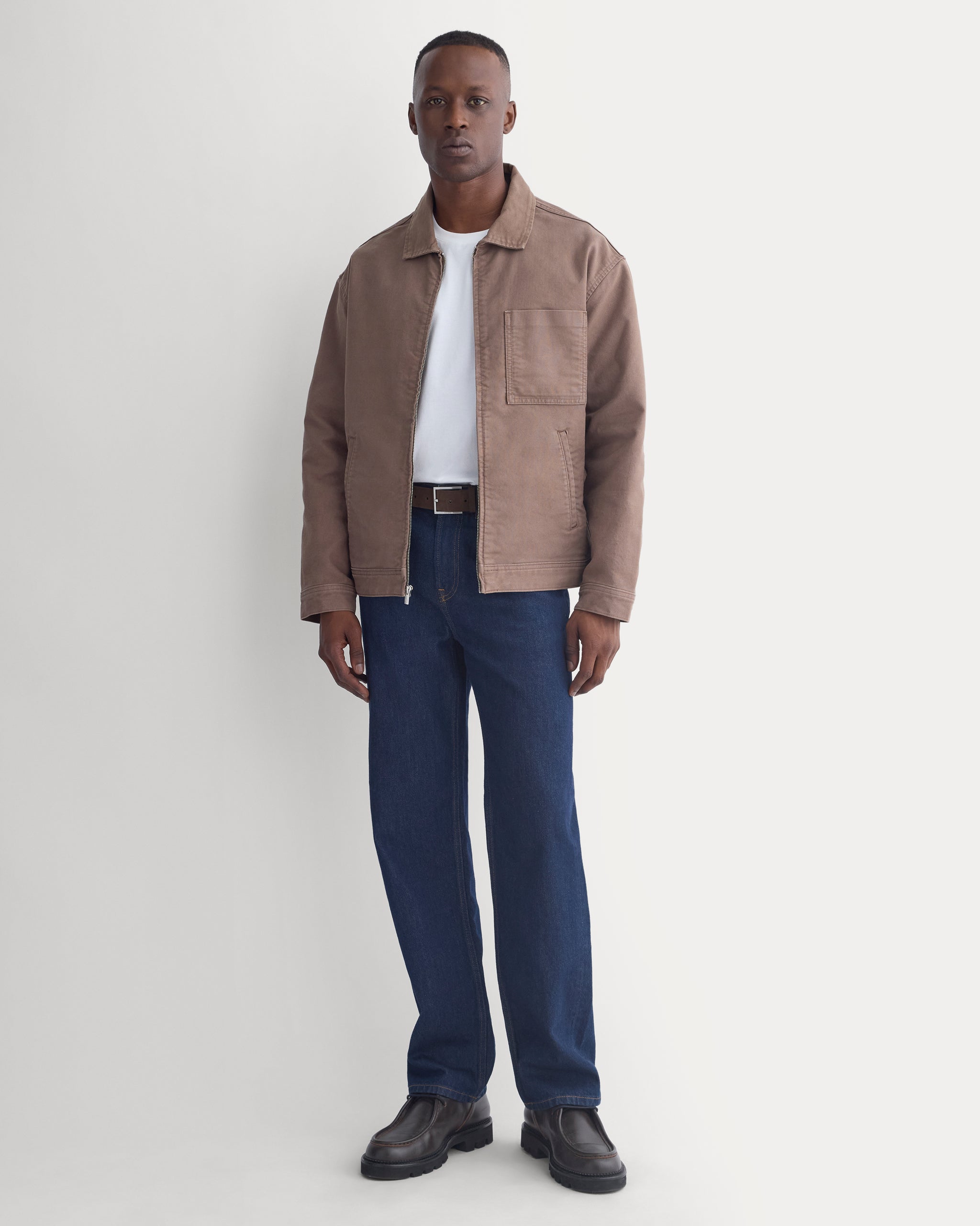 Brushed Cord Coach's Jacket | Deep Taupe
