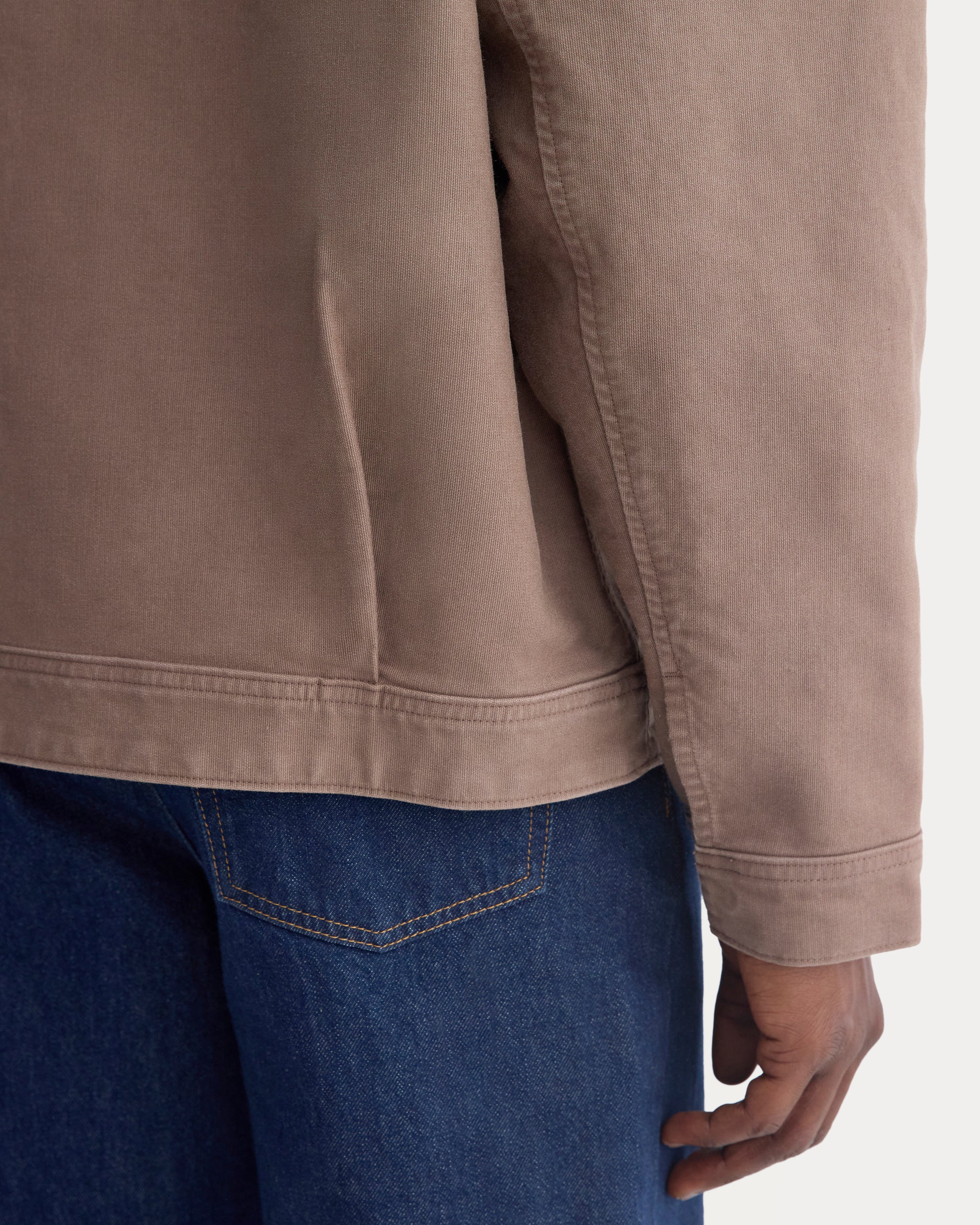 Brushed Cord Coach's Jacket | Deep Taupe