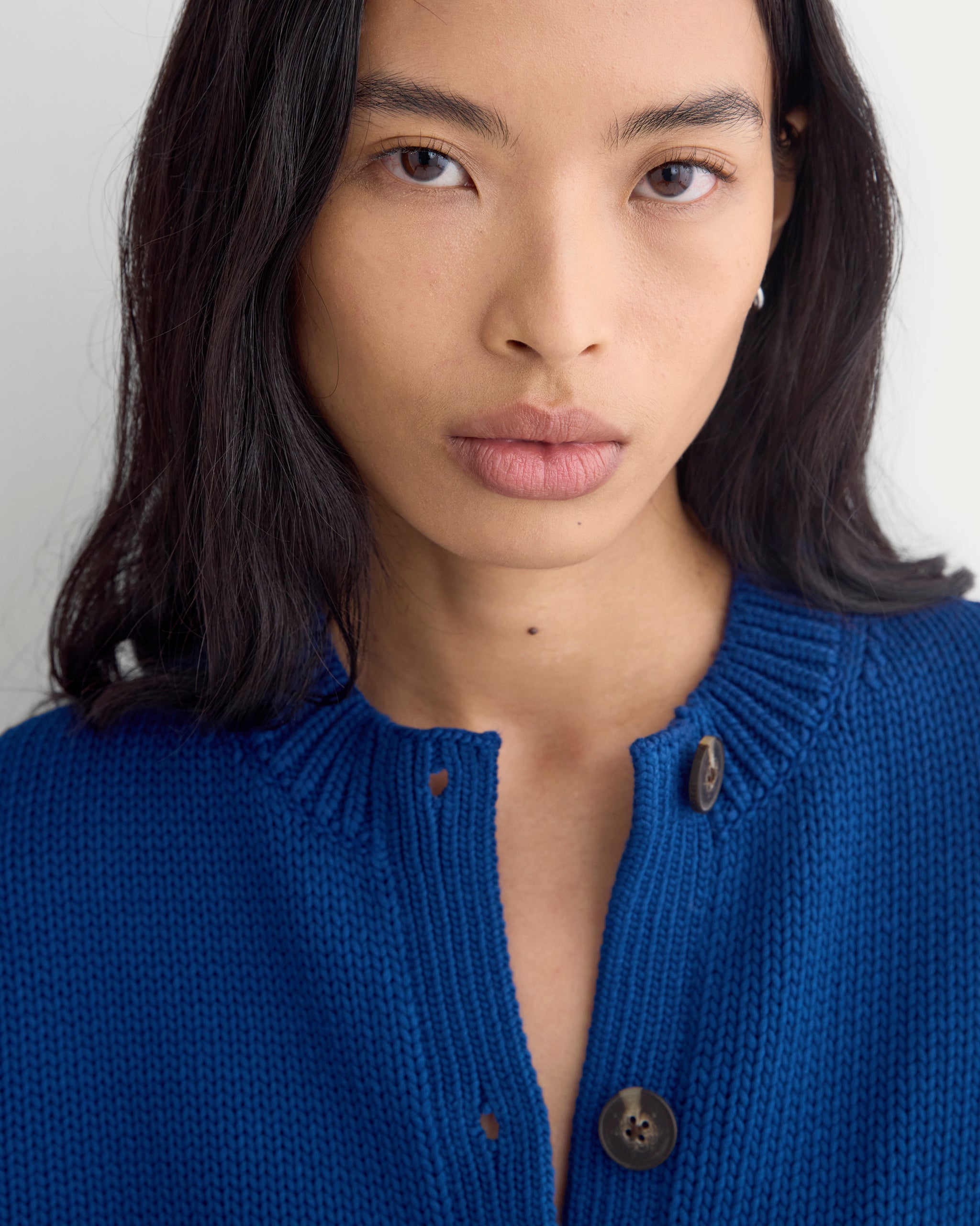 Open-Knit Crew in Elevated Cotton | Estate Blue