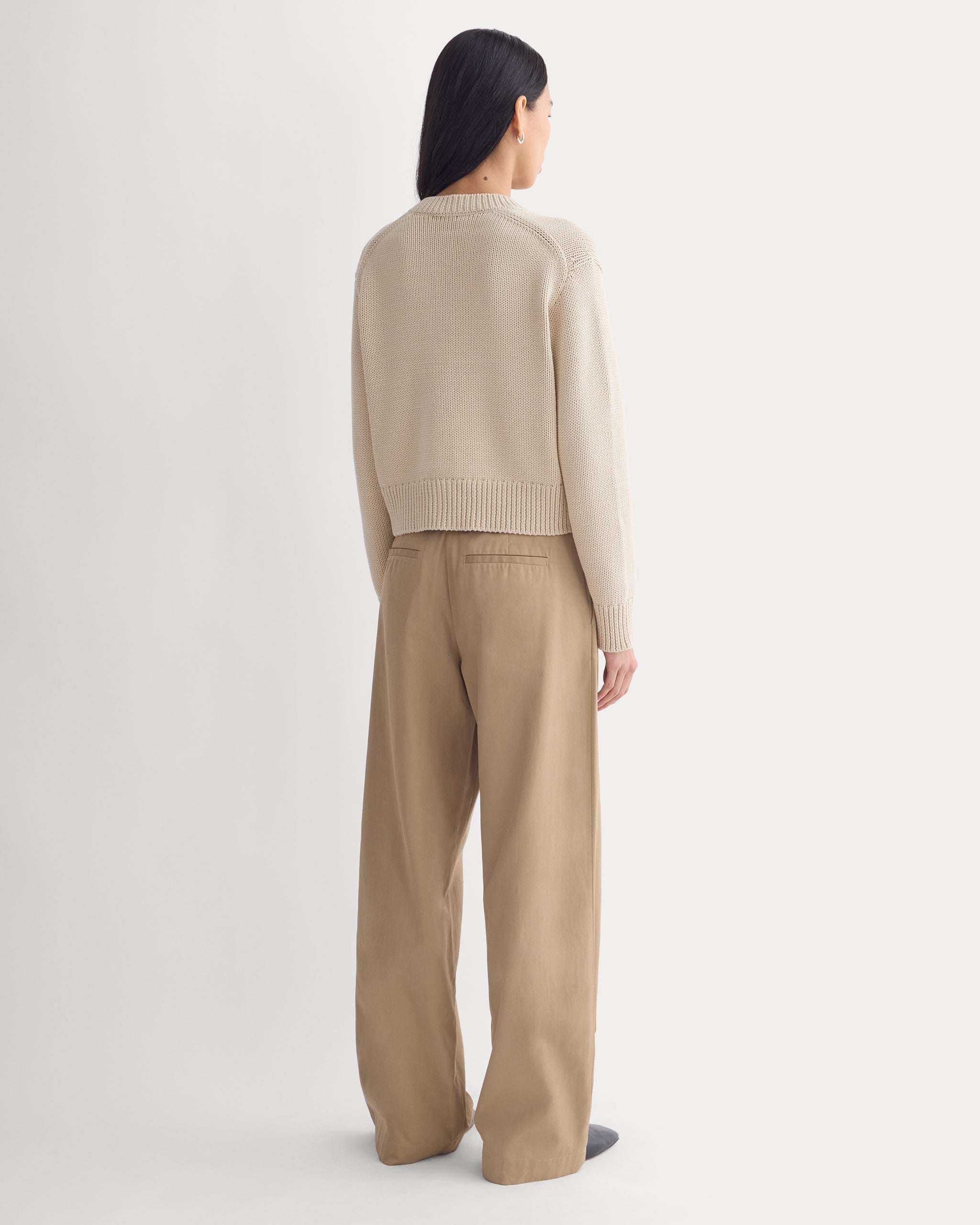 Open-Knit Crew in Elevated Cotton | Peyote