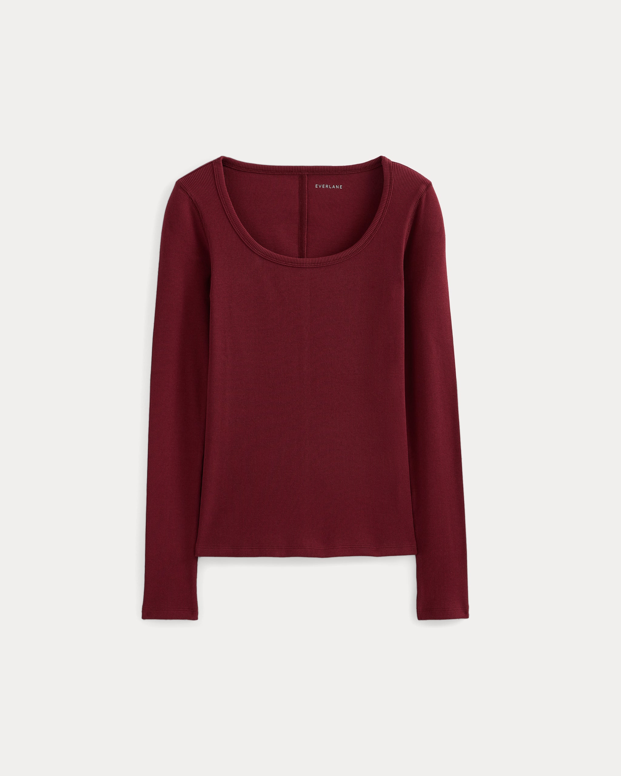 Effortless Rib Classic Long Sleeve | Cabernet