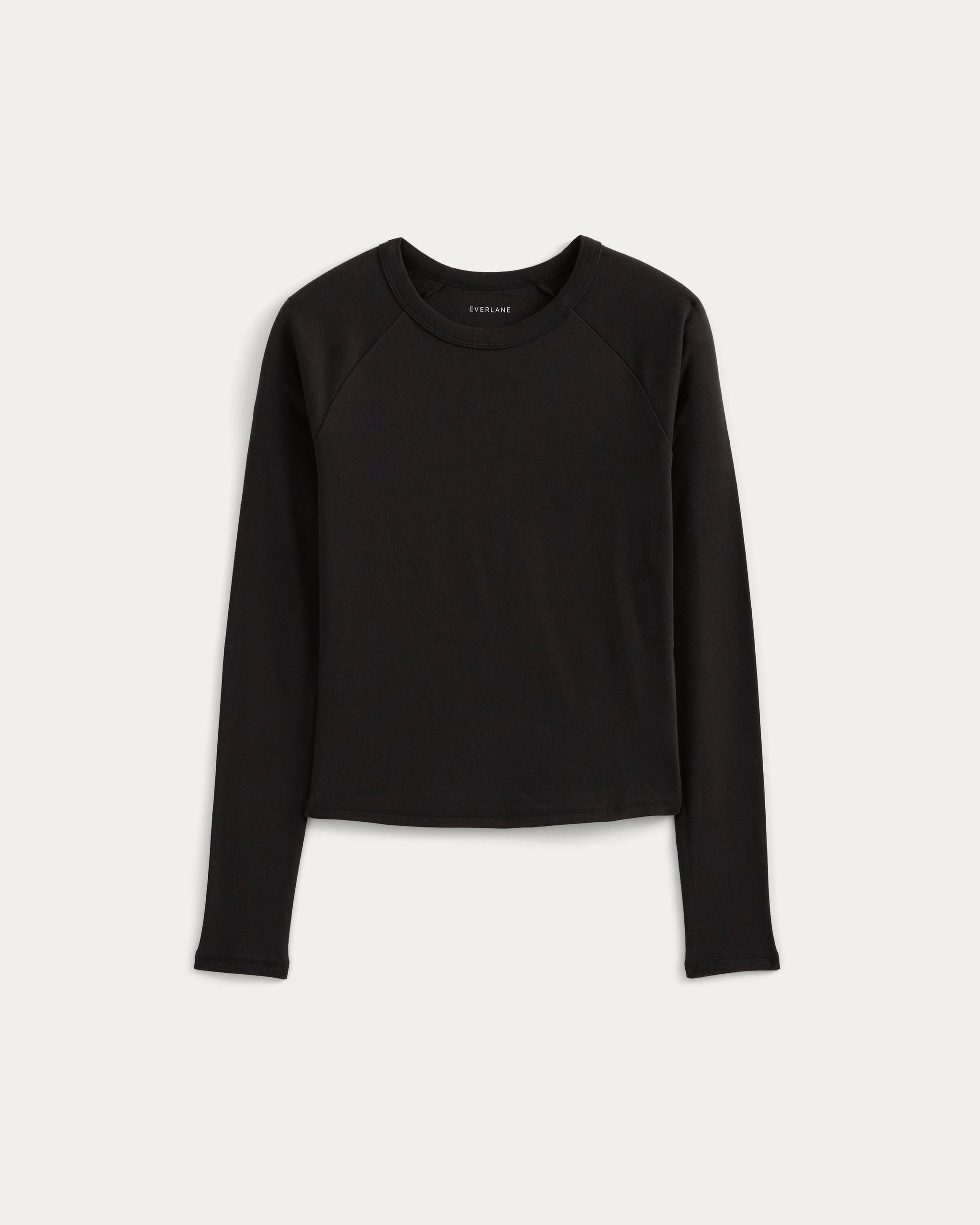 RetroSoft Cotton Ragland Crew | Black