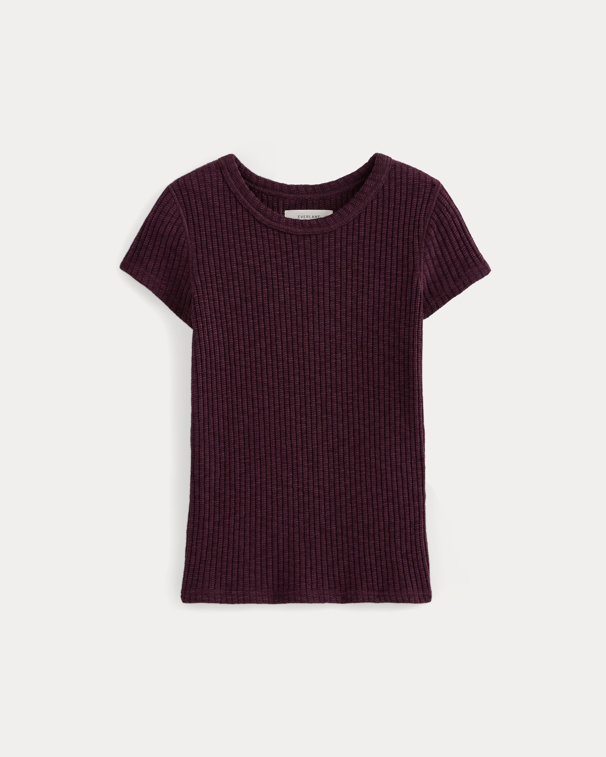 The Cozy Rib Tee | Deep Plum