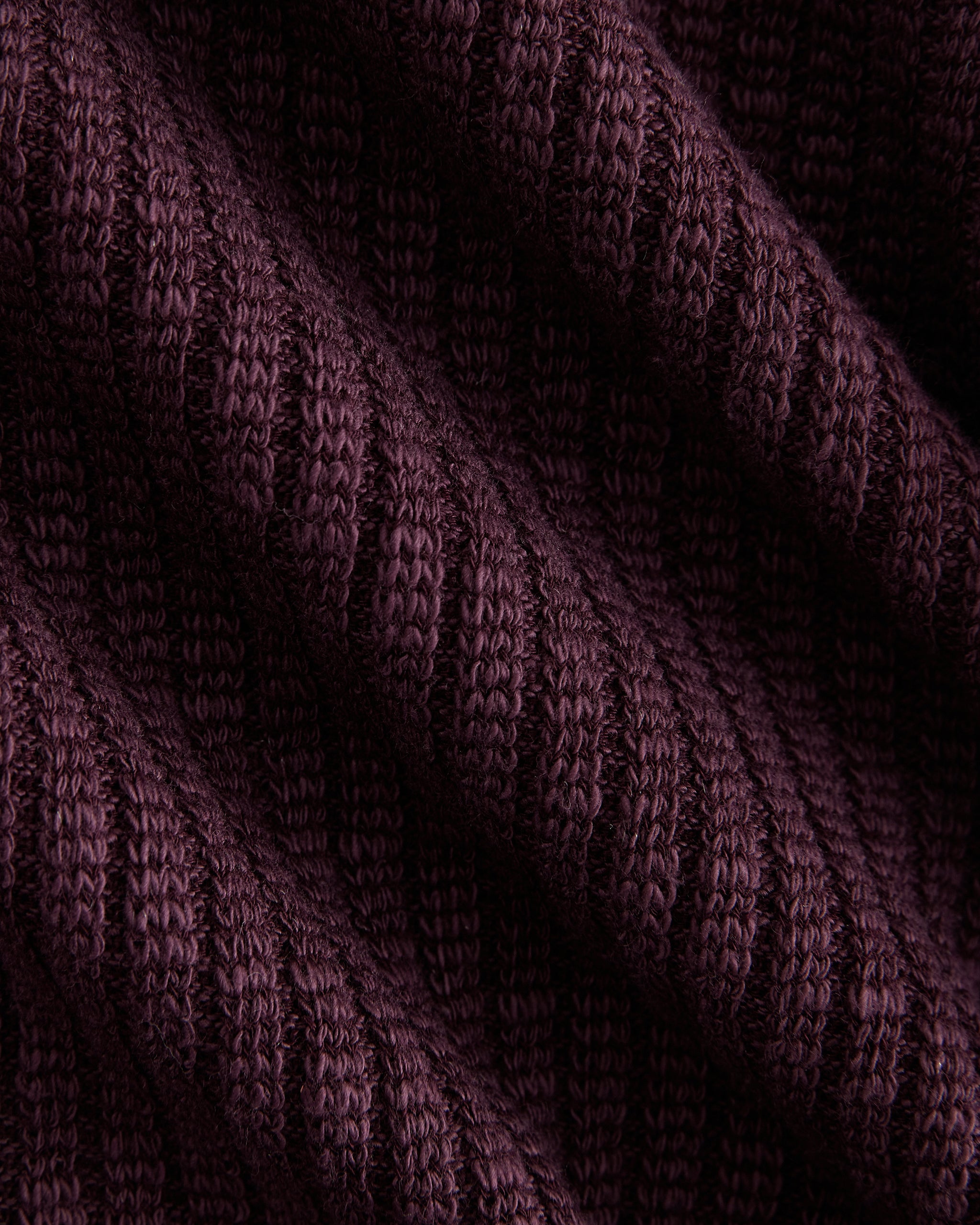 The Cozy Rib Tee | Deep Plum