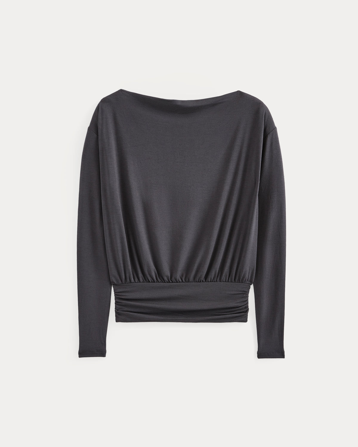 Drapey Jersey Slouchy Top | Graphite