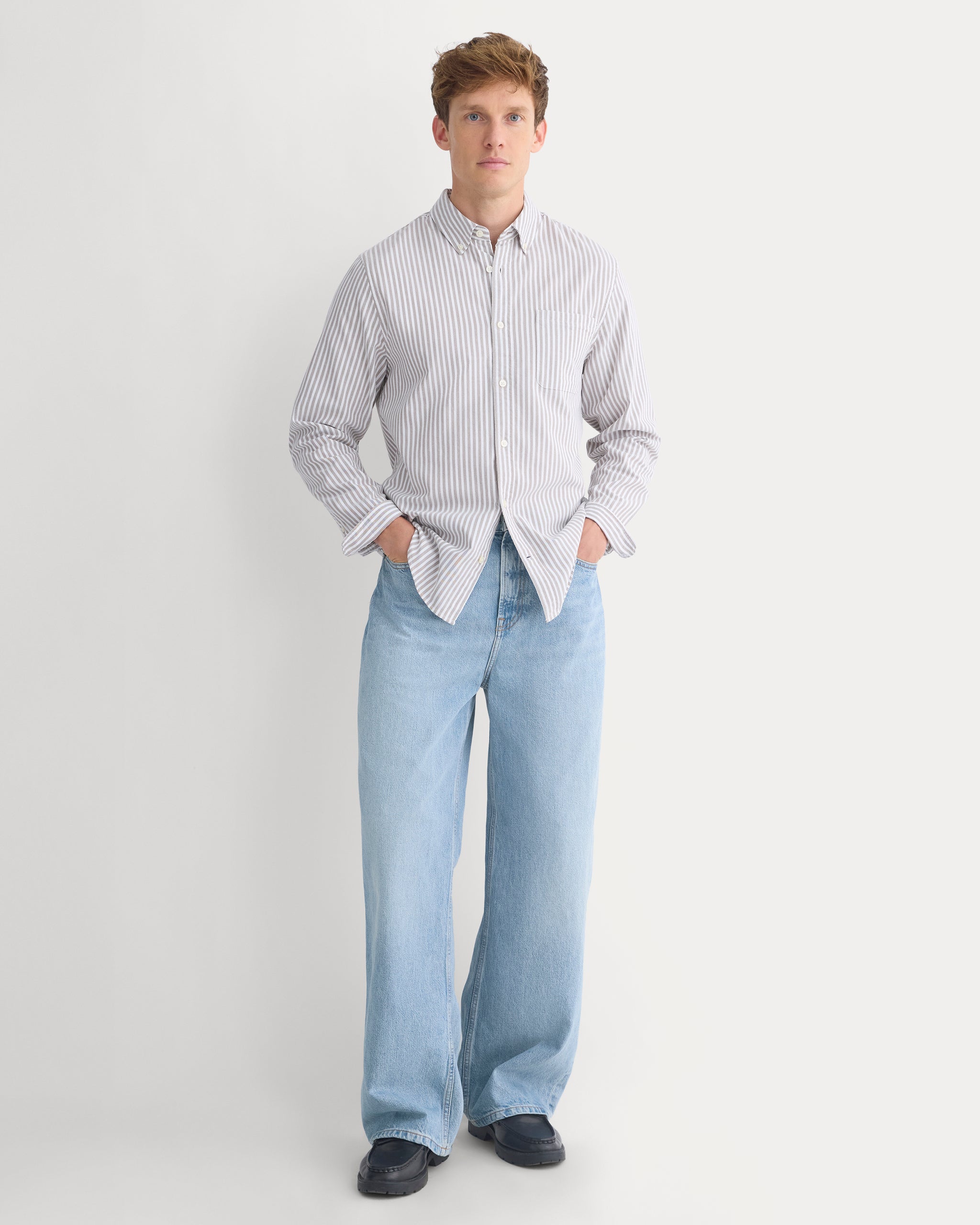 Lightweight Slim-Fit Oxford | Brown