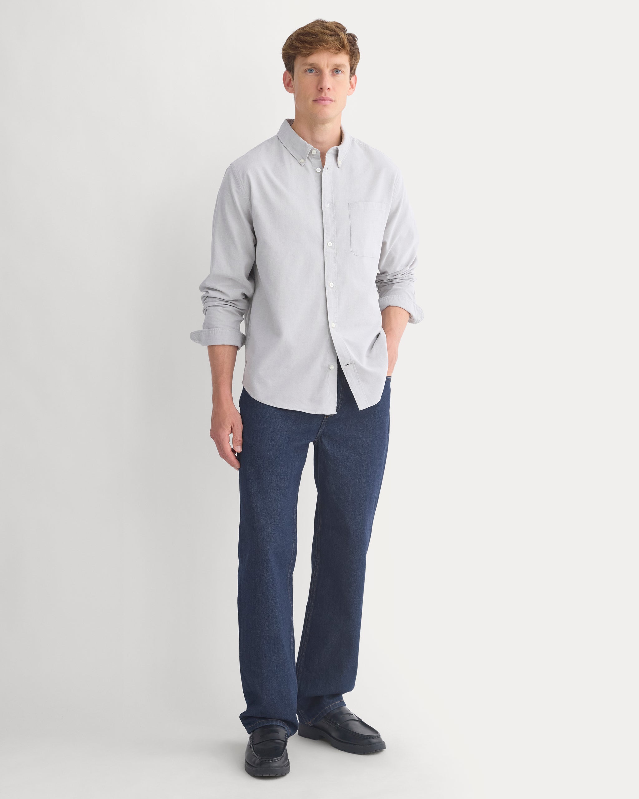Standard-Fit Oxford Shirt | Grey