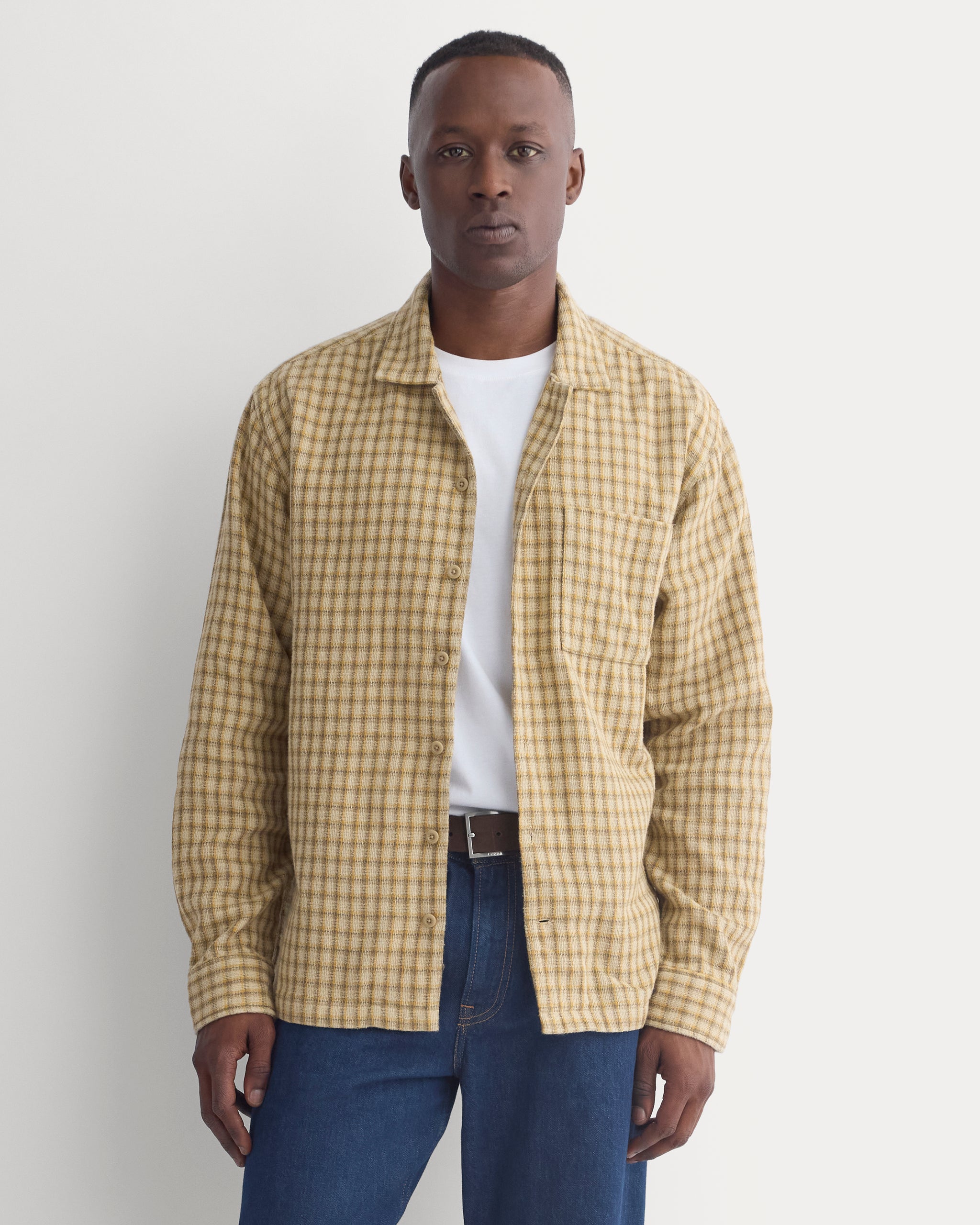 Double-Gauze Button-Down Shirt | Khaki