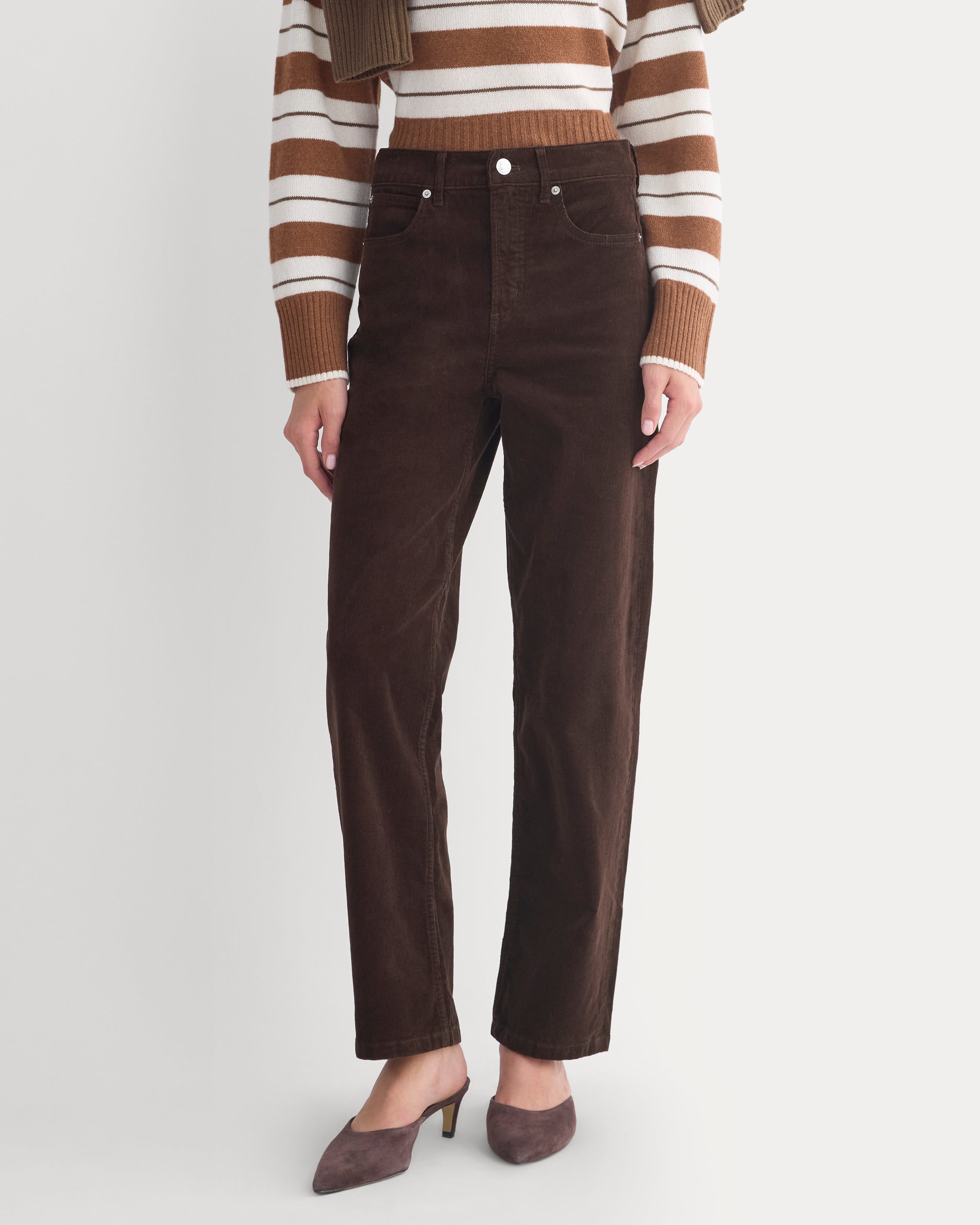 The Way-High® Corduroy Pant | Coffee Bean