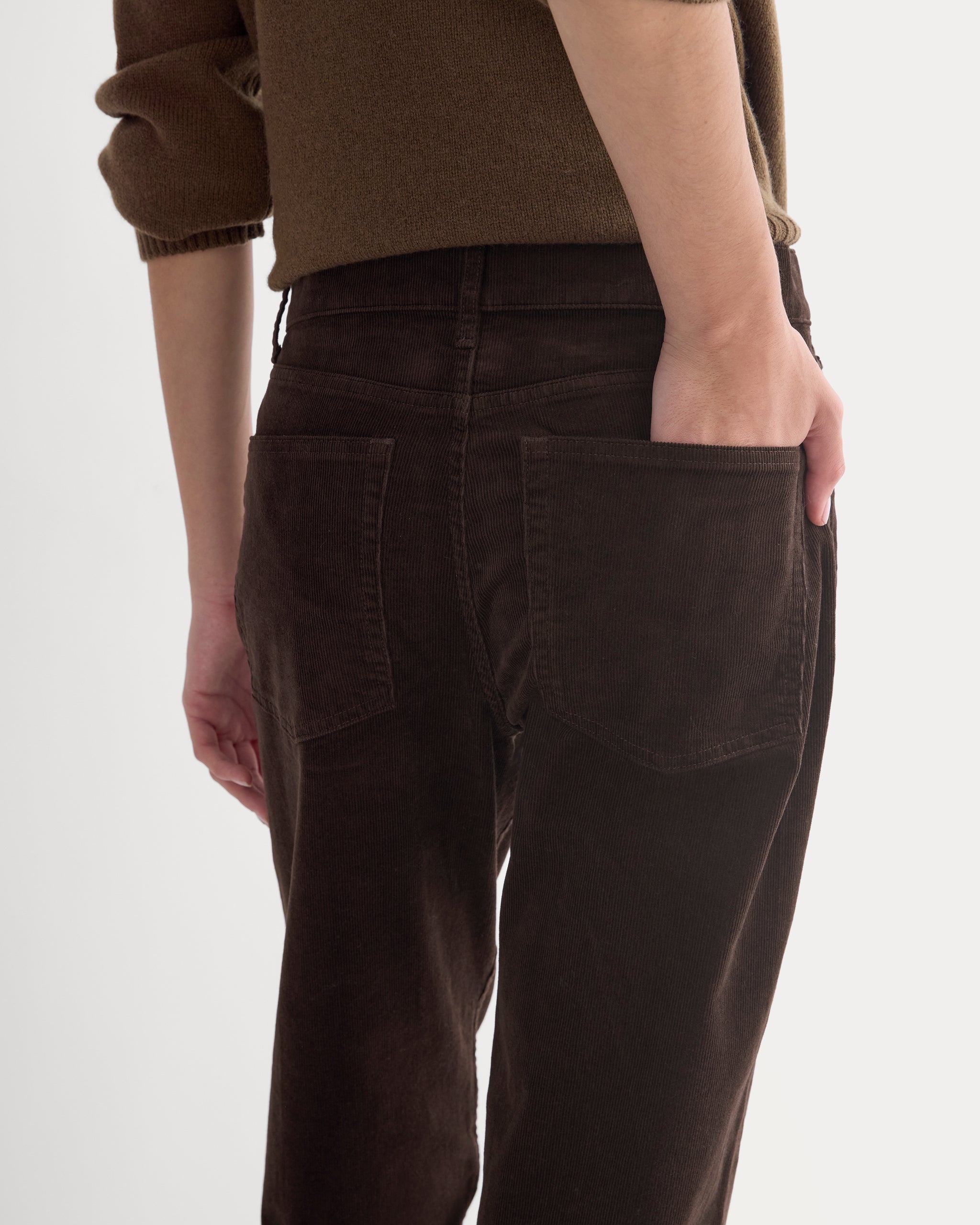 Stretch Corduroy Cigarette Pant | Coffee Bean