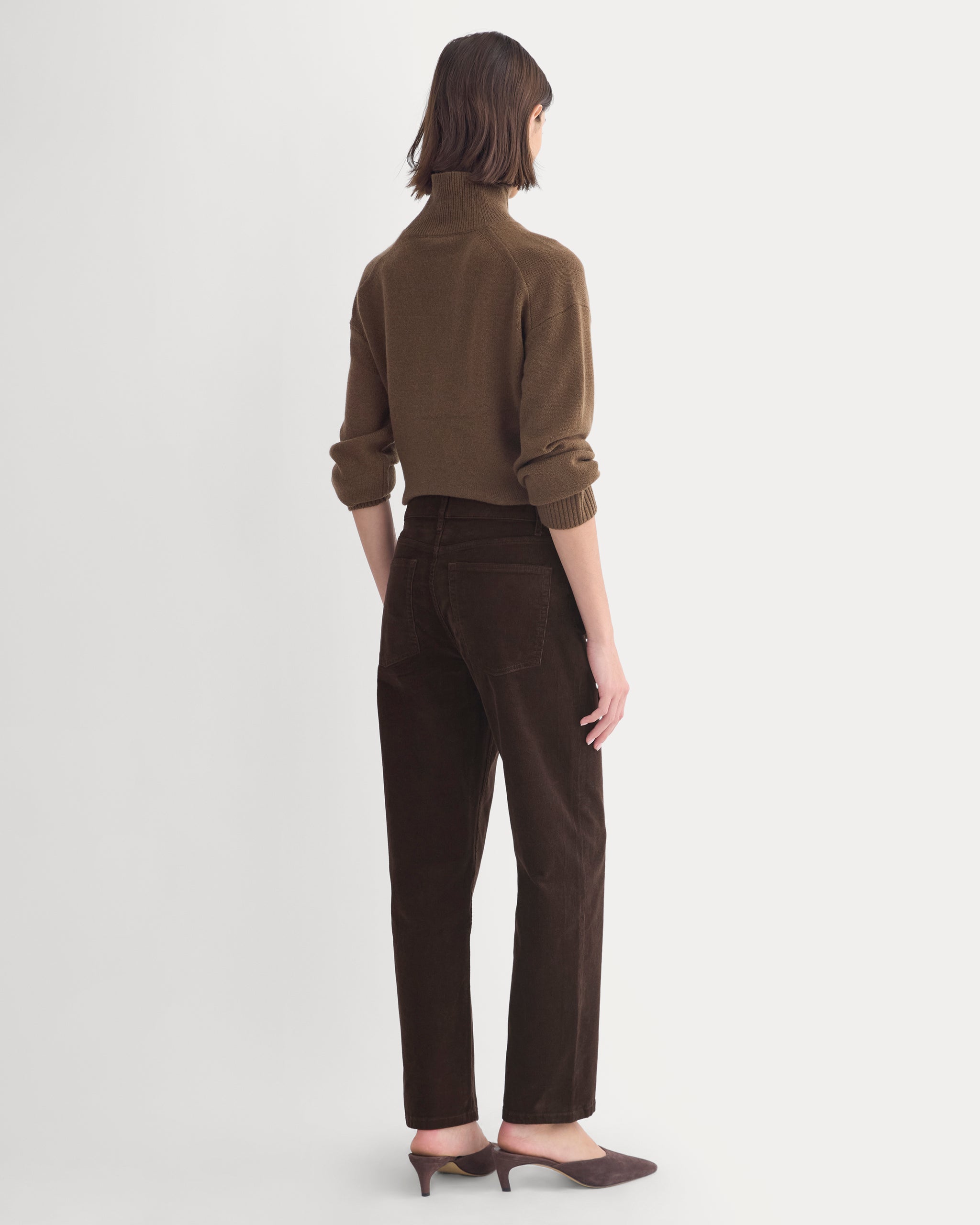 Stretch Corduroy Cigarette Pant | Coffee Bean