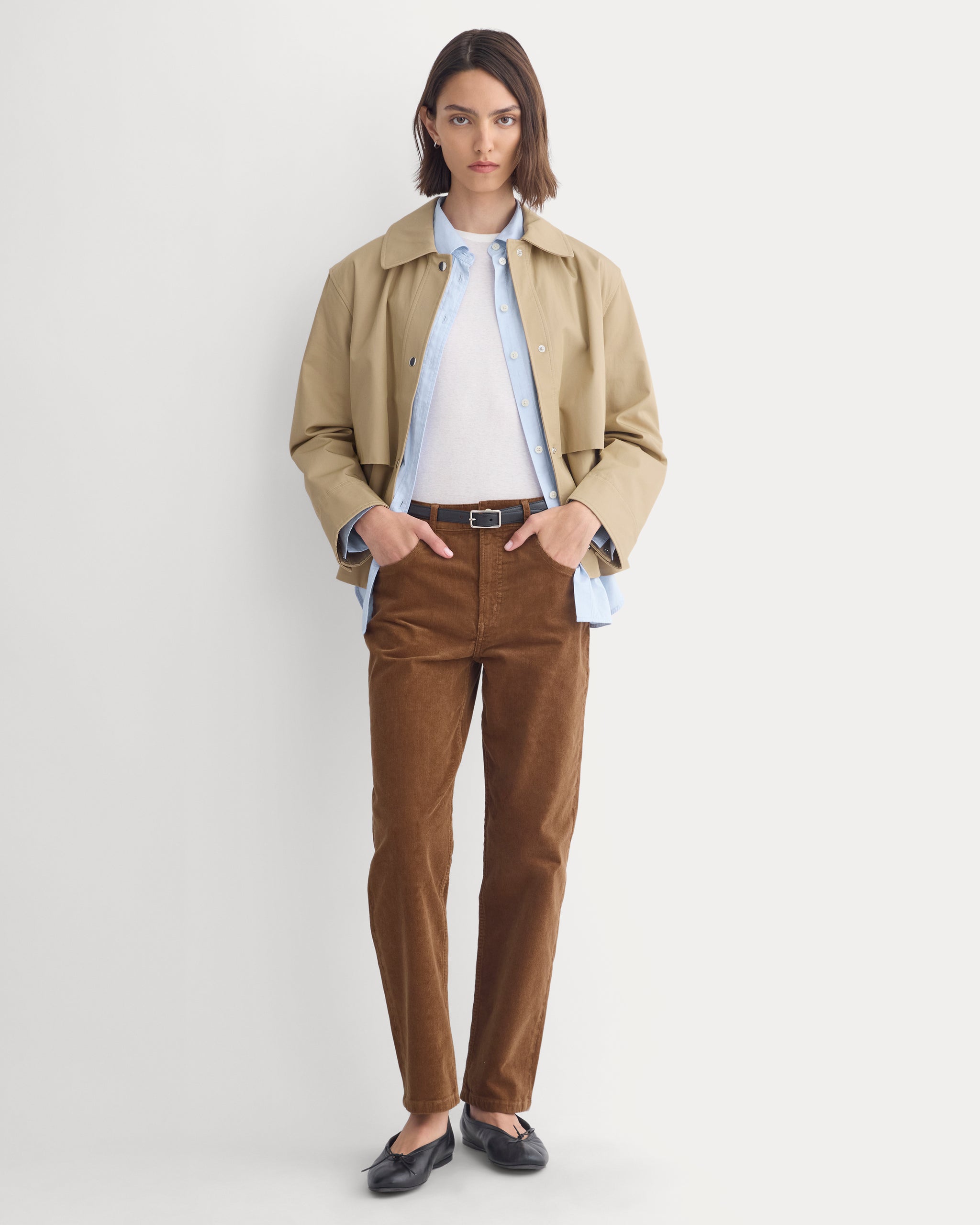 Stretch Corduroy Cigarette Pant | Toffee