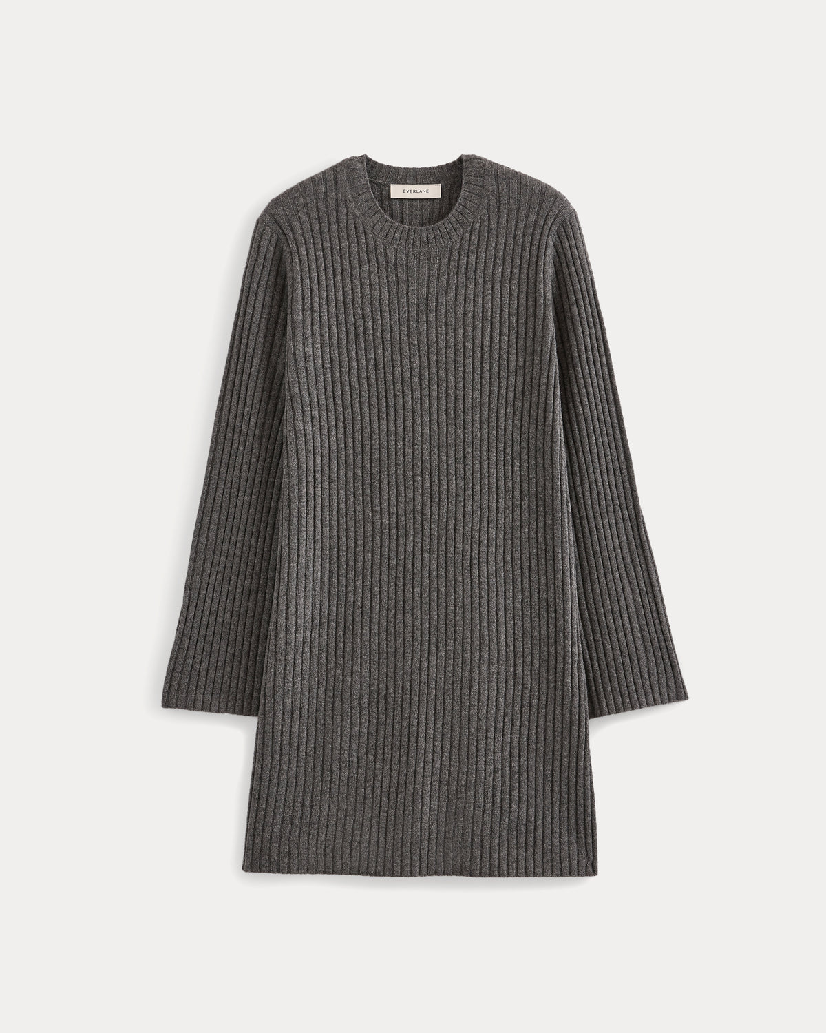 Cashmere Long-Sleeve Mini Dress | Heathered Charcoal