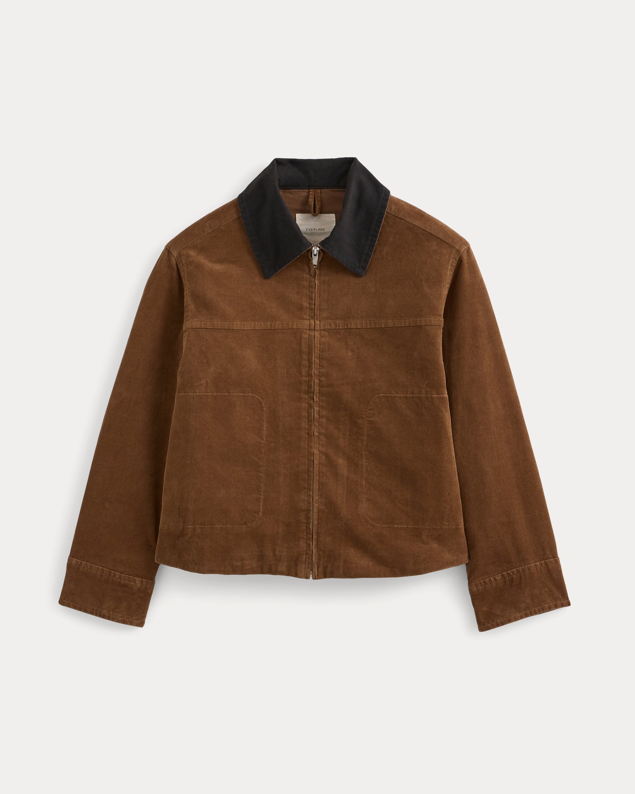 Stretch Corduroy Zip Jacket | Toffee