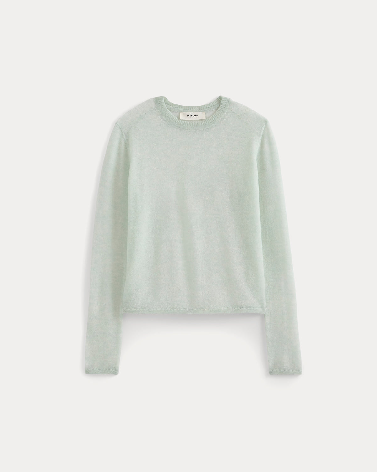 Air Alpaca Long-Sleeve Slim Crew | Lily Green