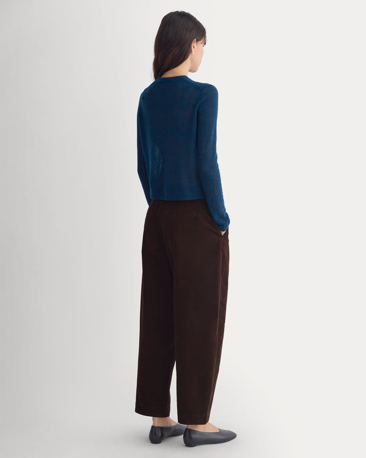 Air Alpaca Long-Sleeve Slim Crew | Blue Wing Teal