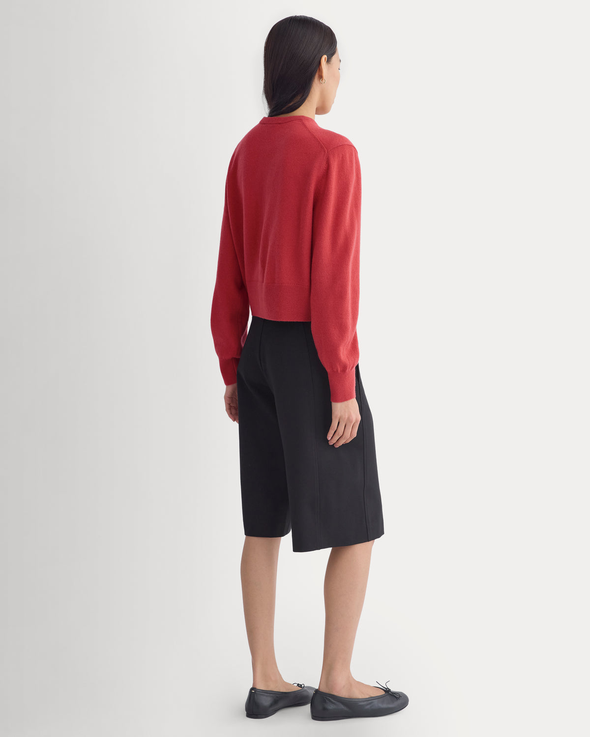 Cashmere Cropped Cardigan | Vintage Red