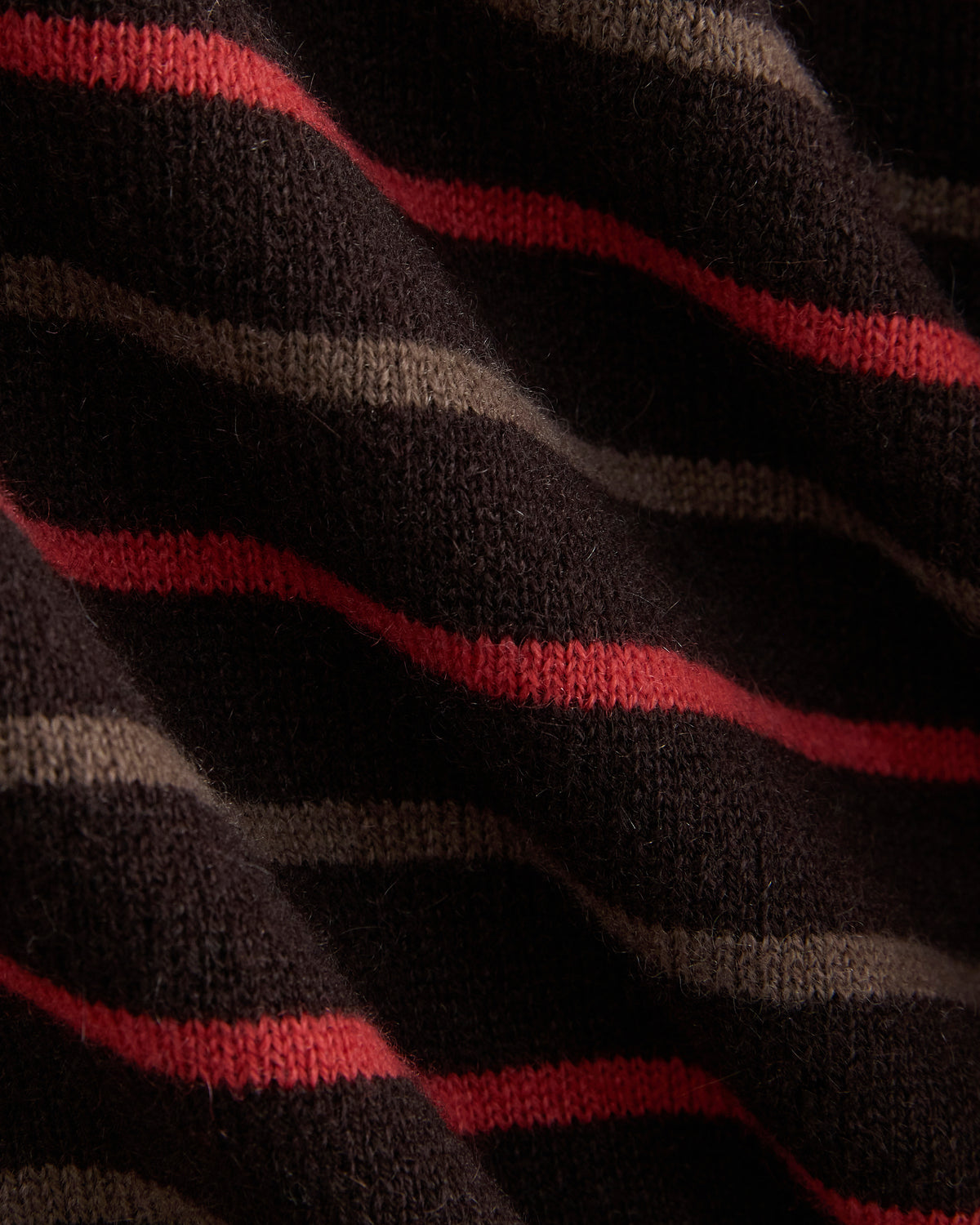Cashmere Slim Crew Sweater | Cabernet / Coffee Bean