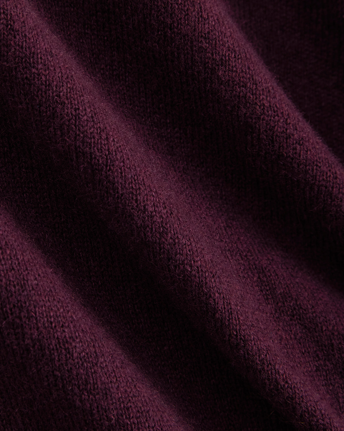 Cashmere Cropped High-V Sweater | Deep Plum