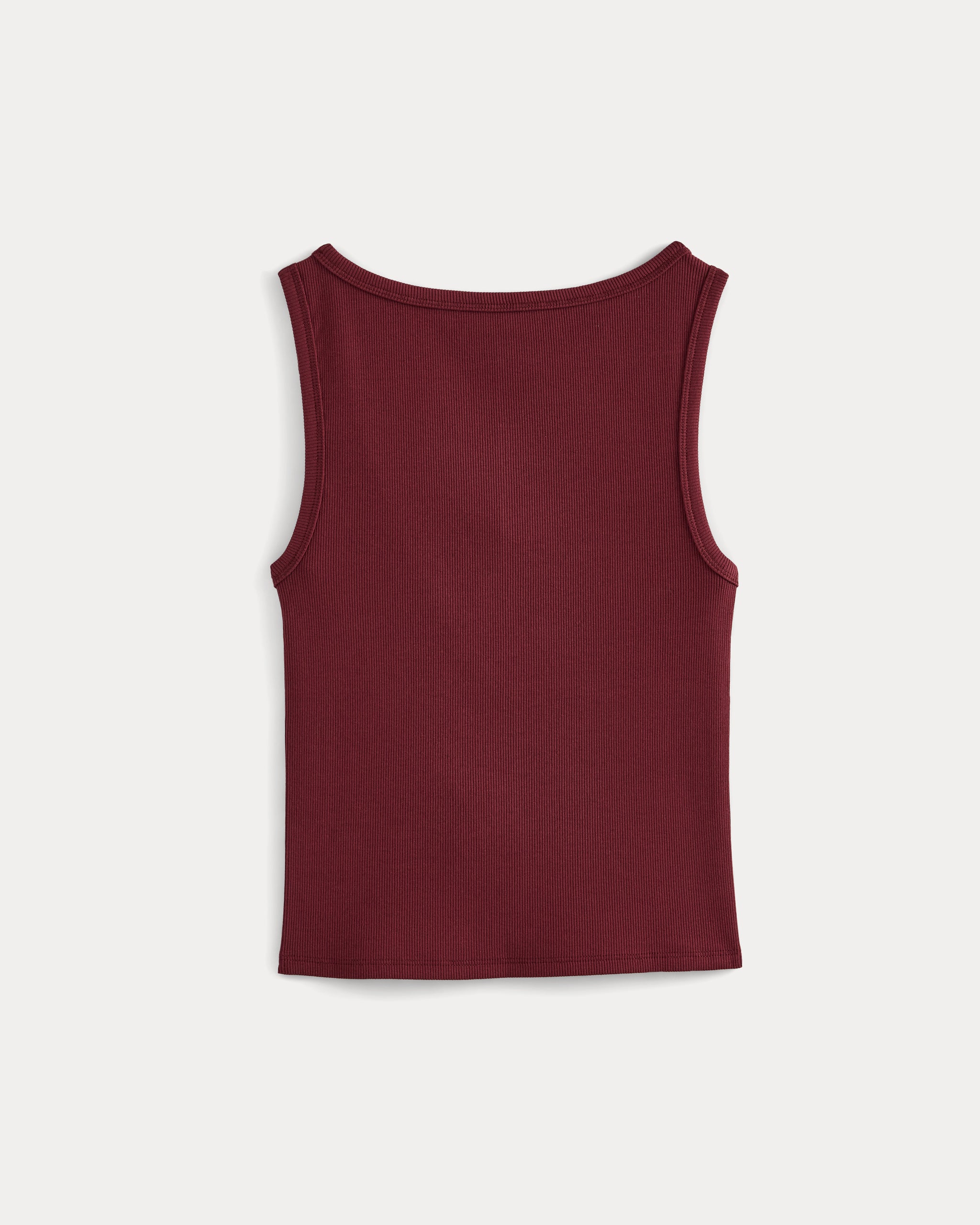 Effortless Rib Boatneck Tank | Cabernet
