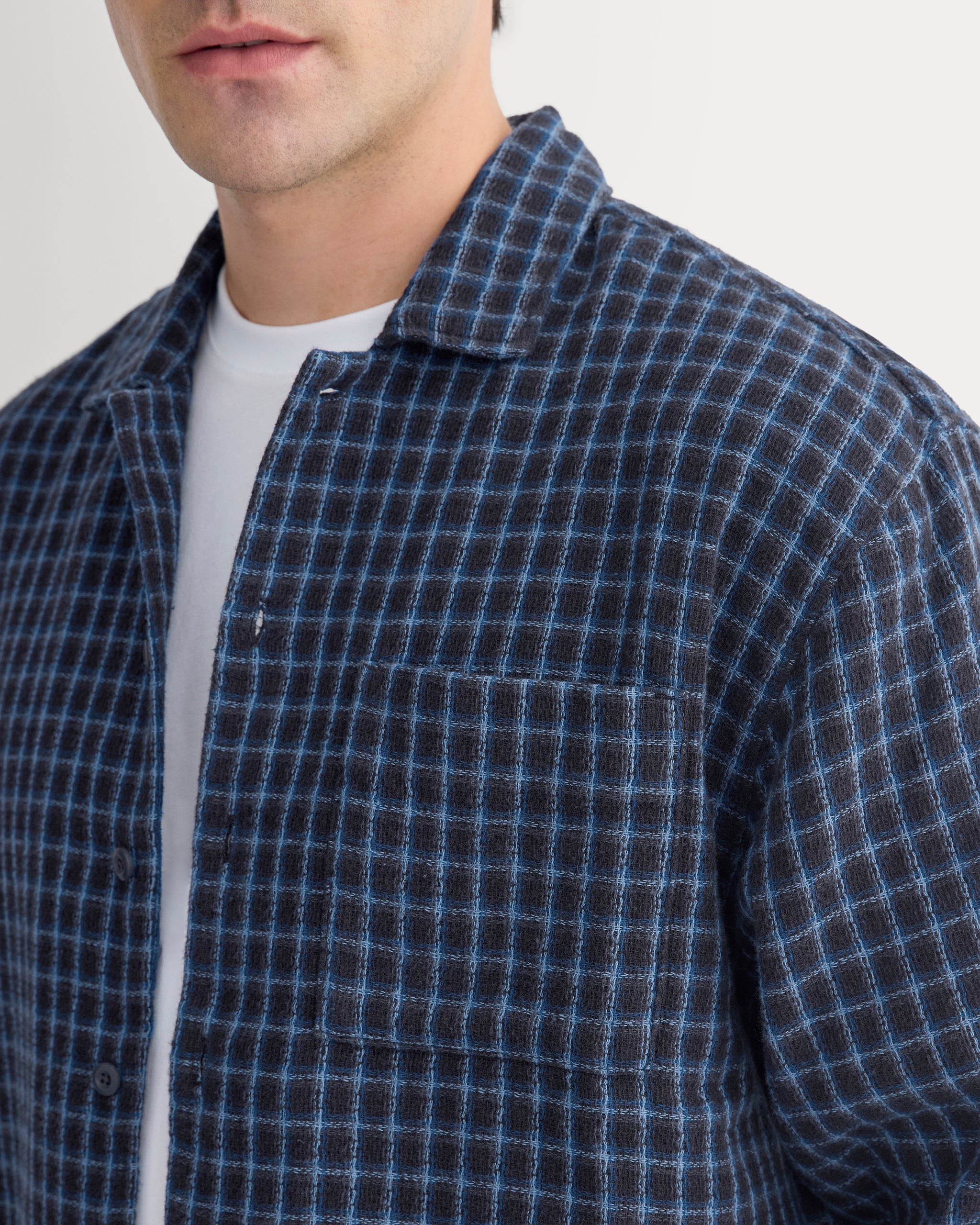Double-Gauze Button-Down Shirt | Black