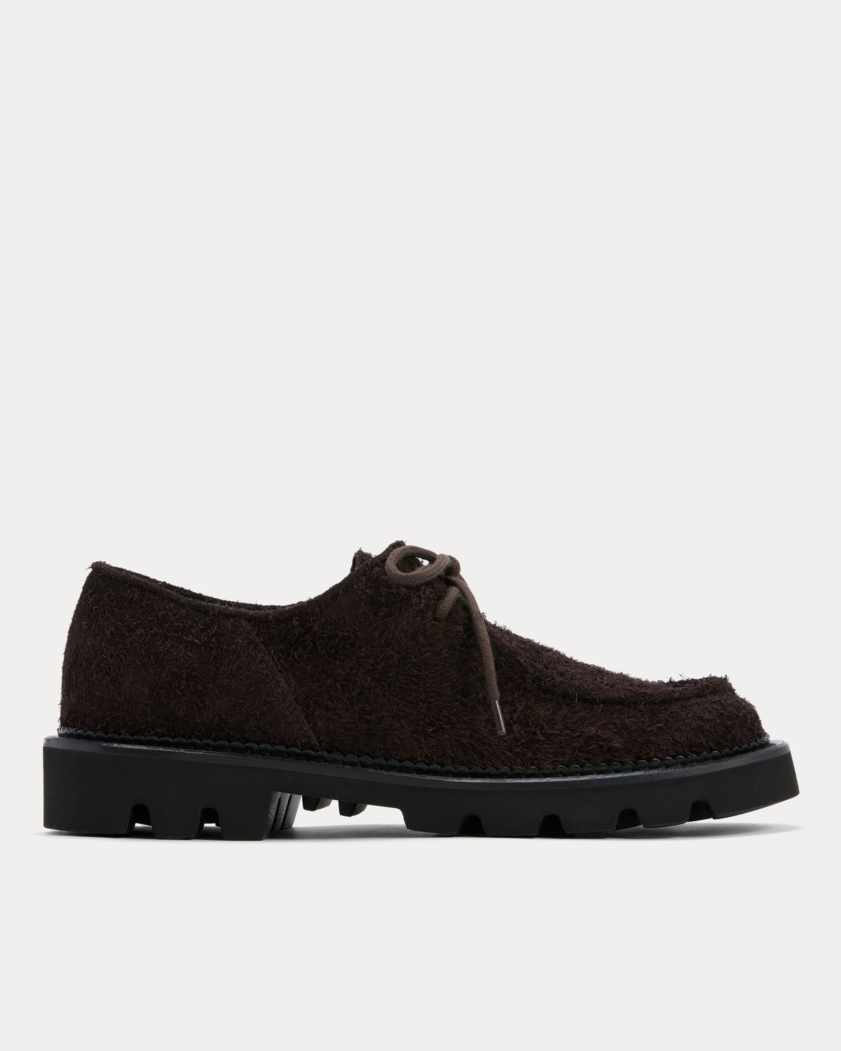 Collegium x Everlane Moc Toe Derby | Espresso Suede | Women's