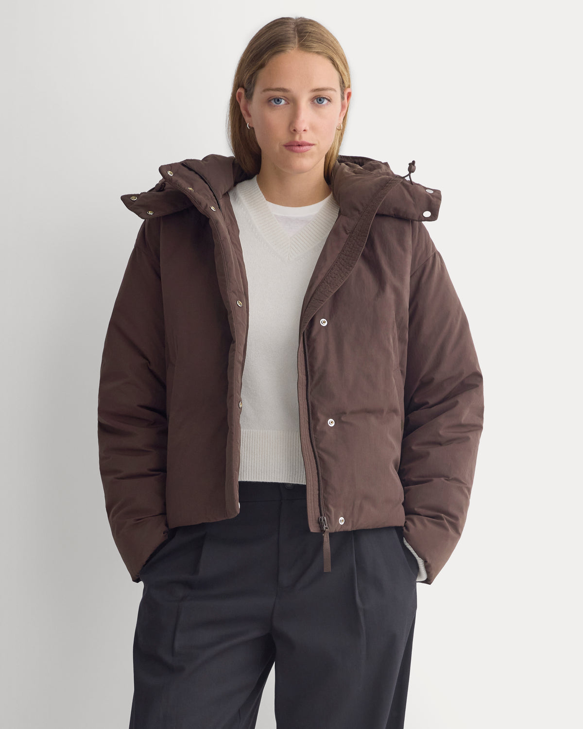 EverPuff™ Cloud Short Puffer | Coffee Bean