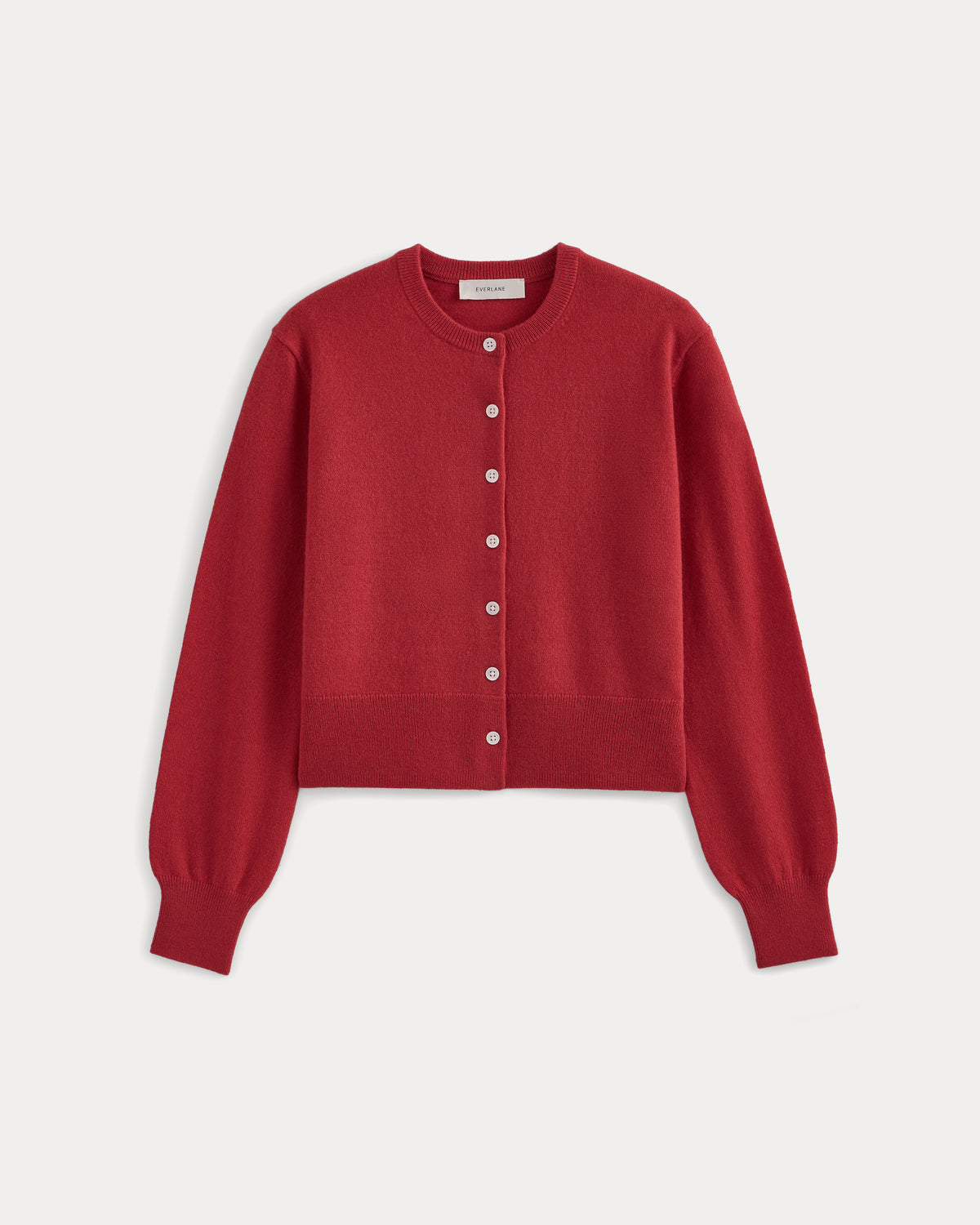 Cashmere Cropped Cardigan | Vintage Red